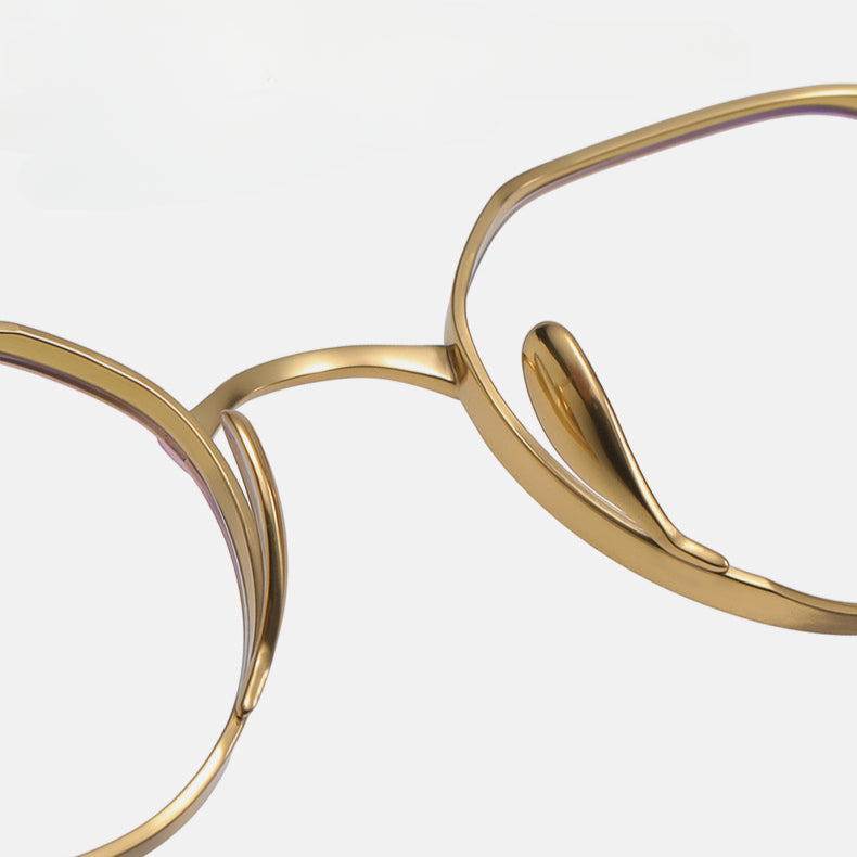 Premium Titanium Geometric Glasses Frame KMN 9916 - Lightweight & Durable Eyewear for Men & Women - Perfect for Reading, Fashion, and Everyday Wear