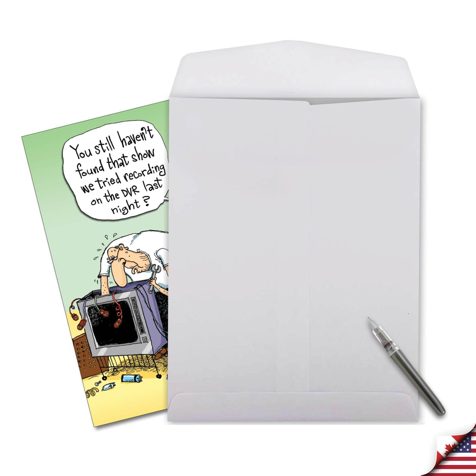 Jumbo Funny Birthday Card with Envelope (8.5 x 11 Inch) - Humorous Group Cartoon Greeting Card for Seniors & Elderly - Perfect for Birthday Parties, Retirement Celebrations & Special Occasions - NobleWorks DVR J9736