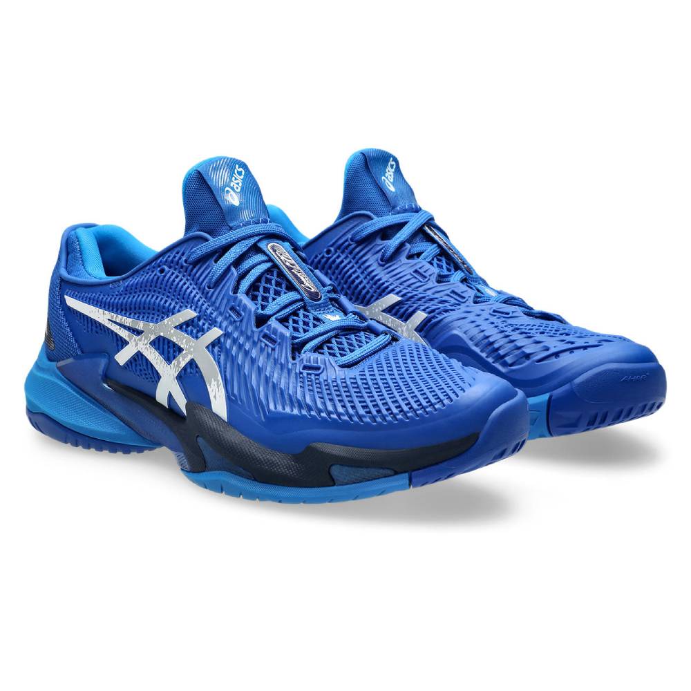 ASICS Court FF 3 Novak Men's Tennis Shoes - Lightweight Performance Sneakers for Hard Court (Tuna Blue/Pure Silver) | Ideal for Competitive Matches & Training Sessions