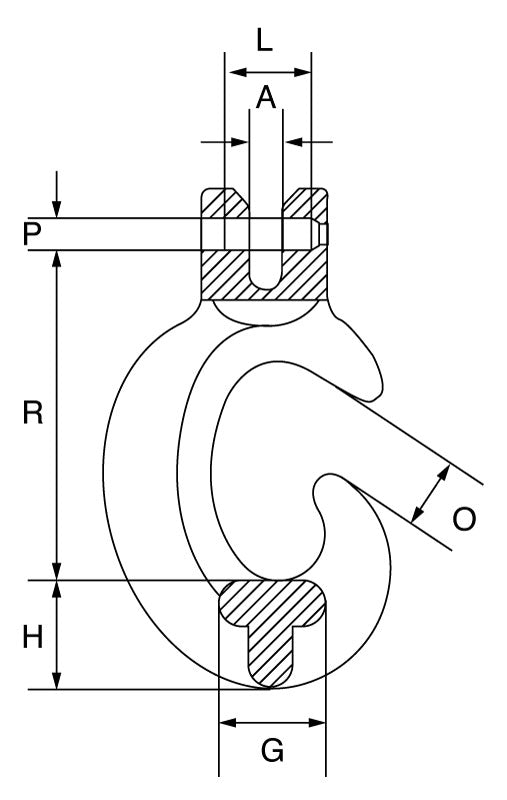 Grade 10 Clevis C Hook - Heavy Duty Forged Steel Lifting Hook - Perfect for Towing, Rigging & Construction Applications