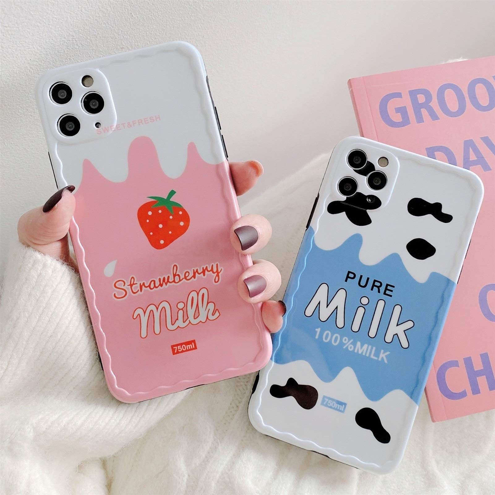 Stylish Strawberry Fruit Design Soft Silicone Phone Case for iPhone XR - Cute Protective Cover for iPhone 11 Pro Max, X, XS Max, 7, 8 Plus - Perfect for Daily Use, School, Work & Travel
