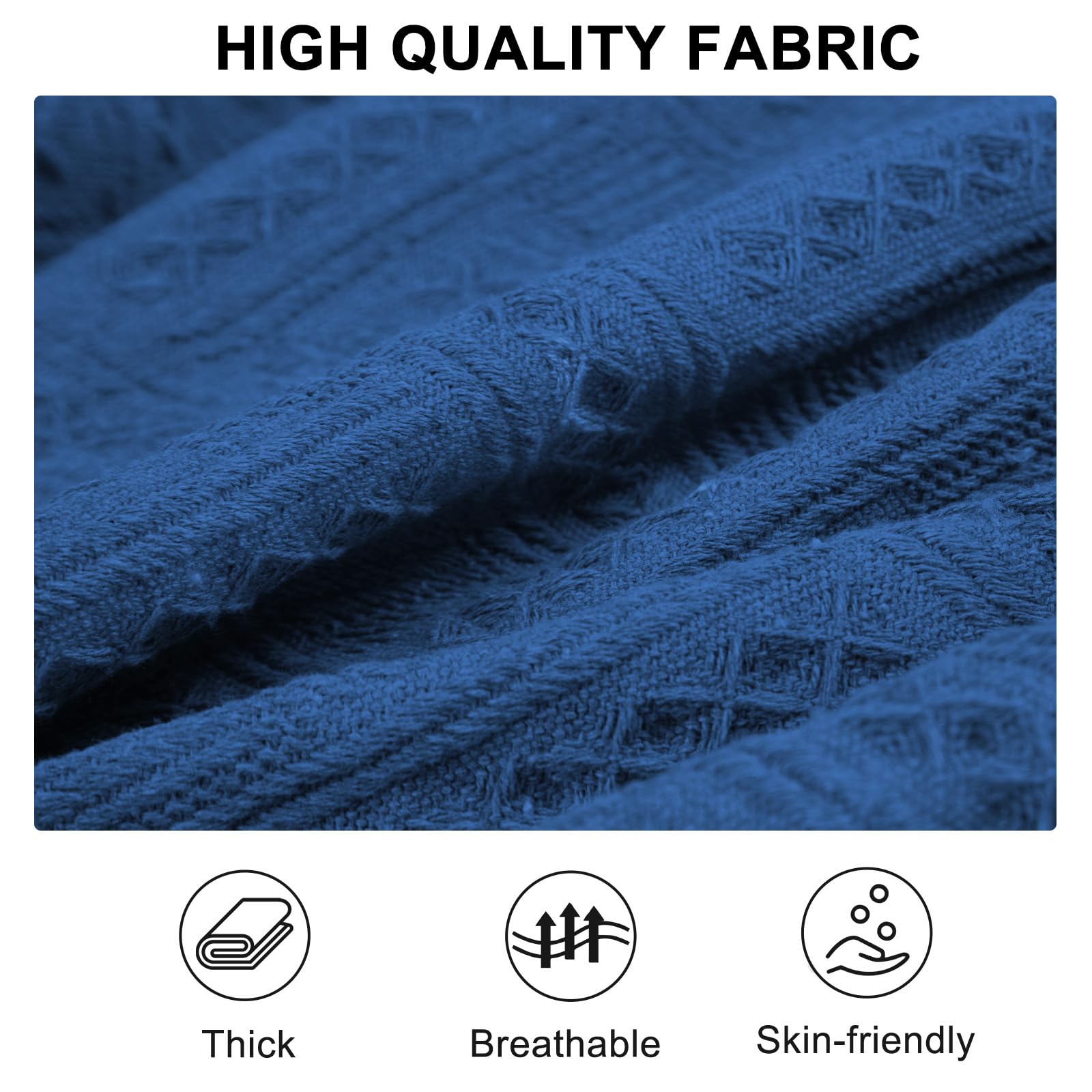 L-Shaped Sectional Sofa Cover - 2-Piece Stretchable Furniture Protector for Pets & Dogs, Navy Blue, X-Large - Perfect for Living Room, Family Room & Pet-Friendly Homes