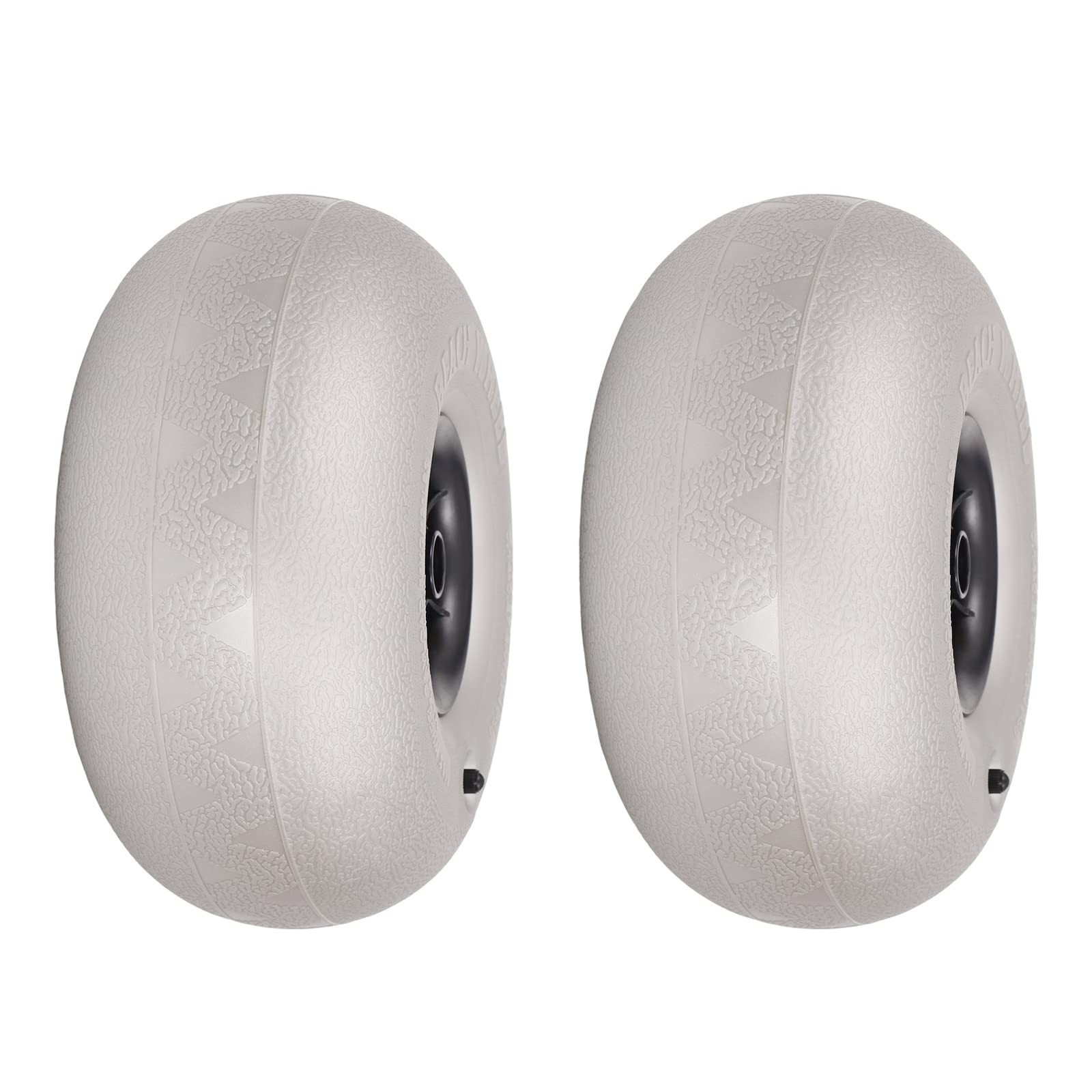 2-Pack Inflatable Beach Wheels - Replacement Balloon Tires for Beach Buggies, Kayak Trolleys & Outdoor Carts | Perfect for Sand, Grass & Rough Terrain | Durable Wheels for Canoe Dollies, Wheelchairs & Garden Wagons