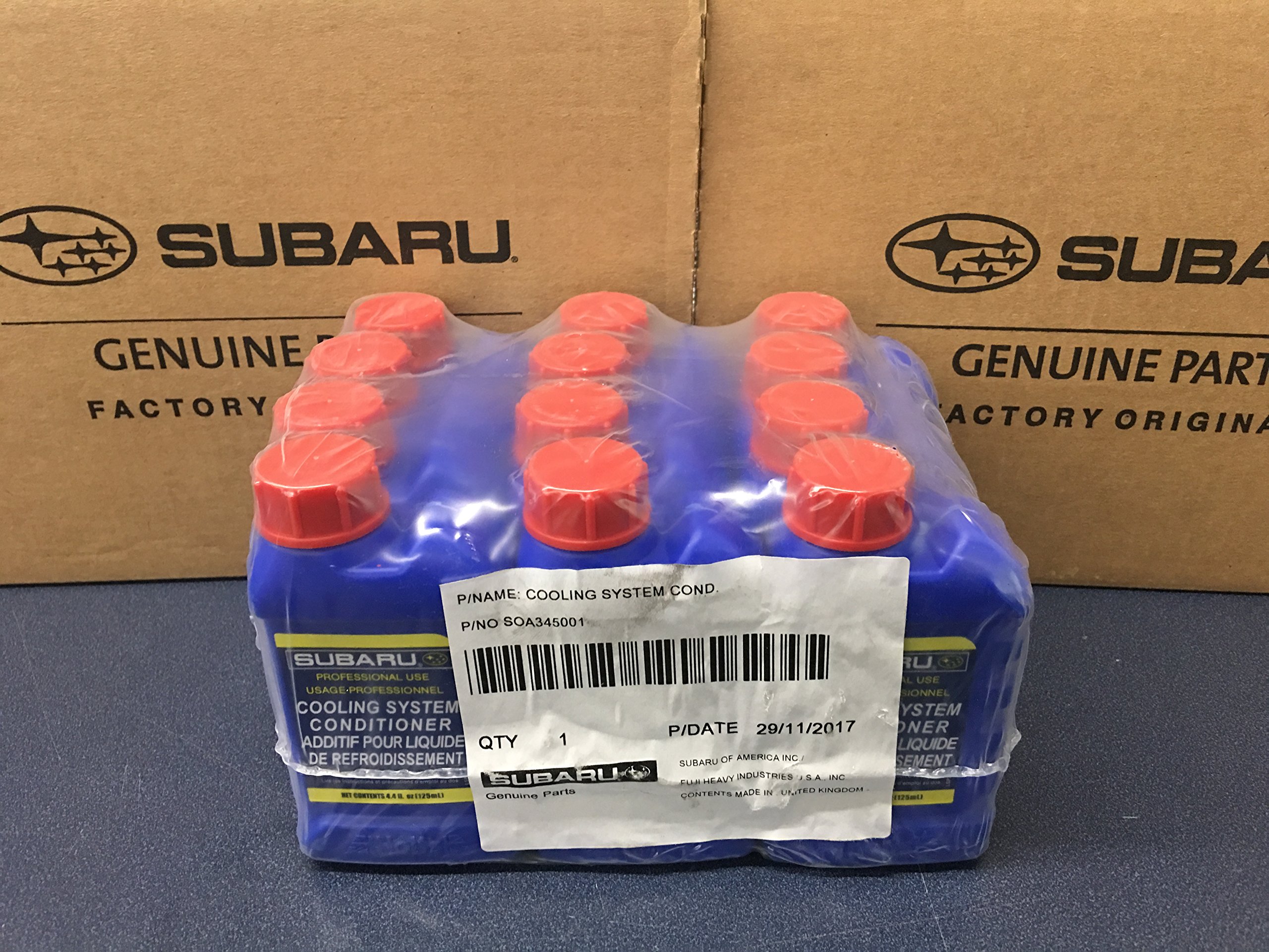 Subaru Genuine Cooling System Conditioner Coolant - 12 Pack Case (SOA635071) | Prevents Overheating & Protects Engine | Ideal for Subaru Vehicle Maintenance & Long Road Trips