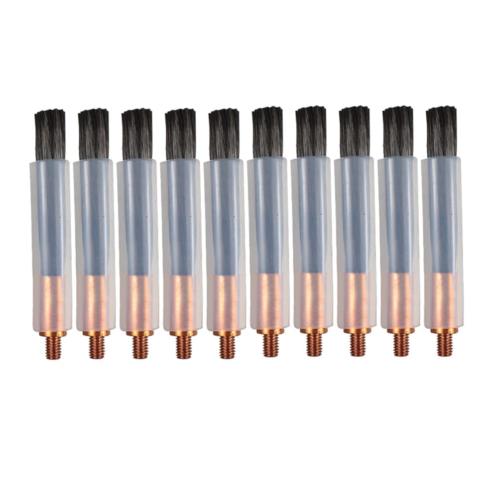 TIG MIG Welding Bead Cleaner Brush Head - 60MM Length, M10 Thread (10PCS) - Perfect for Weld Seam Polishing & Cleaning in Automotive, Metal Fabrication & DIY Projects