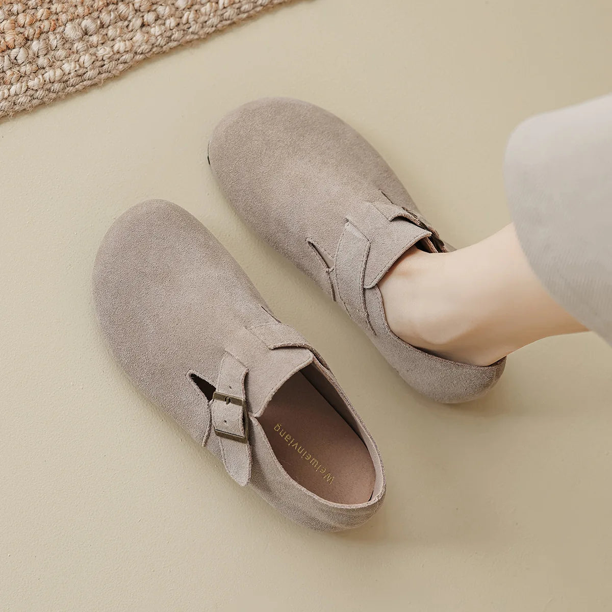 2023 Women's Genuine Leather Mary Jane Flats - Spring & Autumn Fashion Casual Boat Shoes for Ladies | Perfect for Office, Walking & Daily Wear