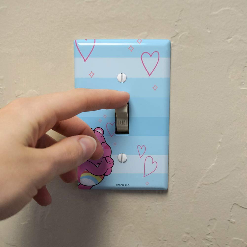 Care Bears Unlock The Magic Cheer Bear Plastic Wall Decor Light Switch Plate Cover - Kids Room Decor, Nursery, Playroom, Bedroom Wall Art