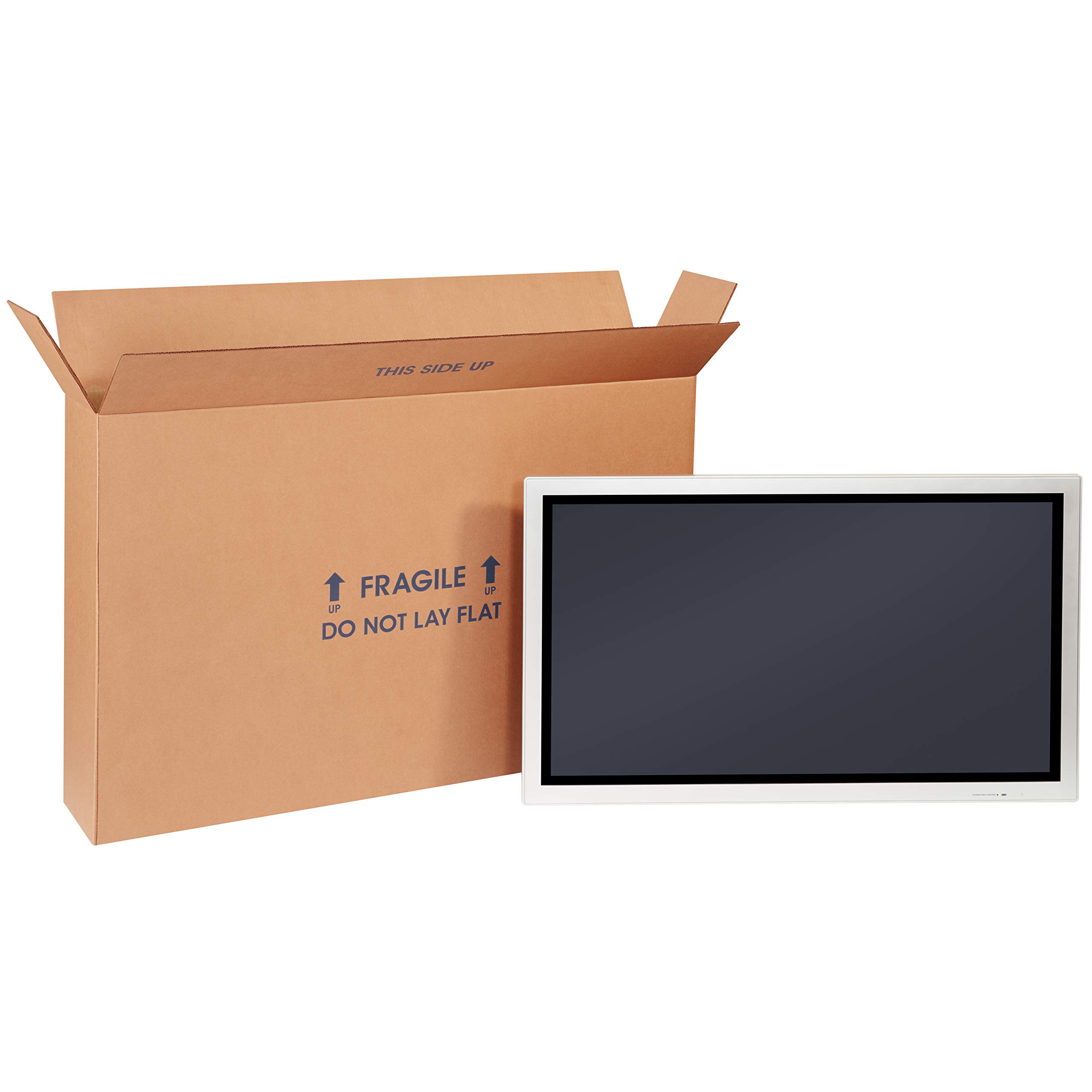 Choice Shipping Supplies 38' x 8' x 26' Corrugated Cardboard TV Moving Boxes - Pack of 5 Kraft Flat-Panel TV Boxes for 32-37' Screens | Heavy Duty Shipping, Packing & Moving Boxes | Perfect for Home Theater Setup & Electronics Transport
