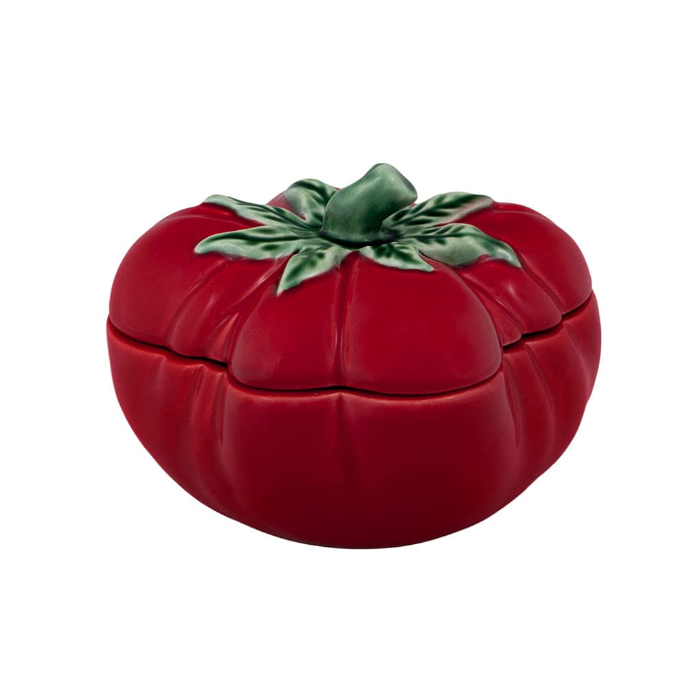 Bordallo Pinheiro Hand-Painted Ceramic Tomato Box - Decorative Kitchen Storage for Fruits, Vegetables & Spices | Perfect for Farmhouse, Rustic & Vintage Home Decor