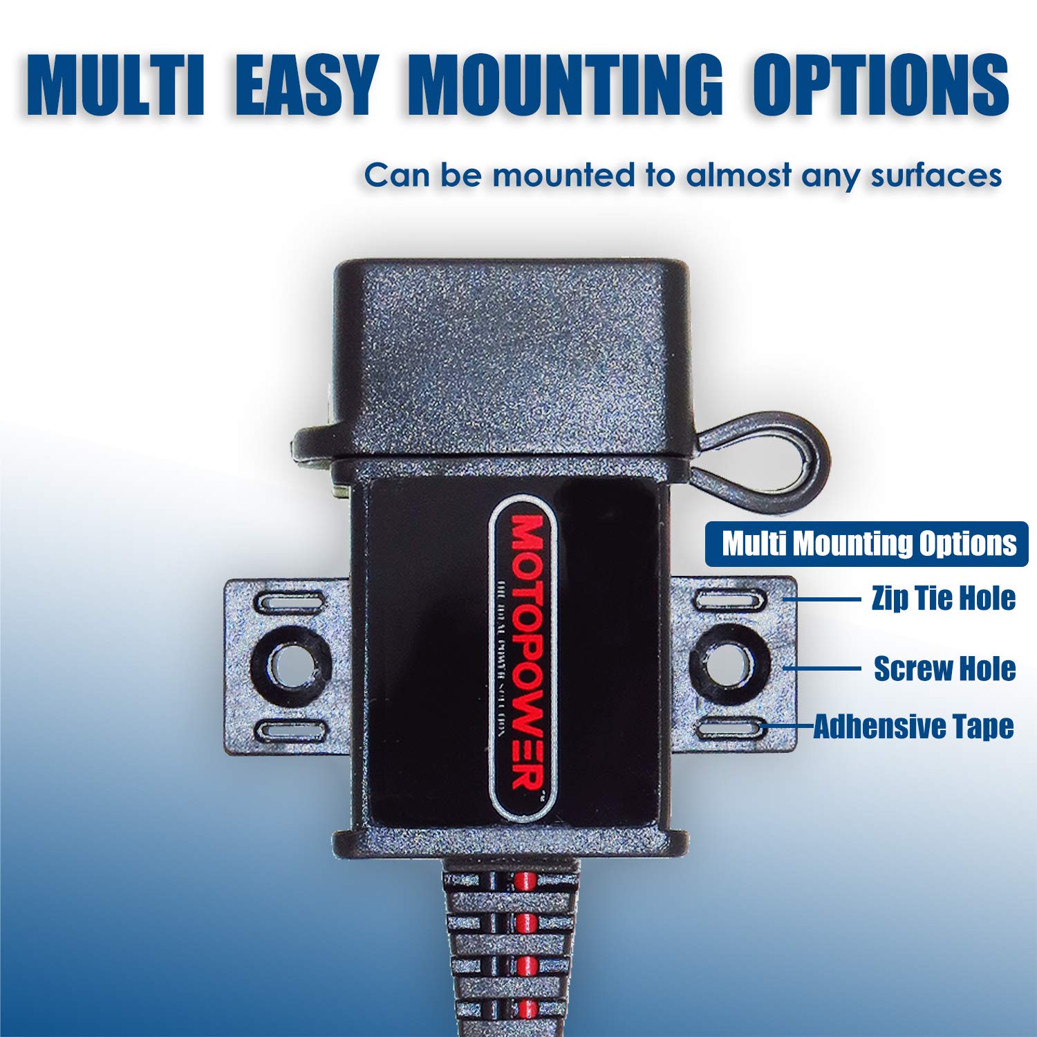 MOTOPOWER MP0609A 3.1A USB Motorcycle Charger - SAE to USB Adapter for Riding
