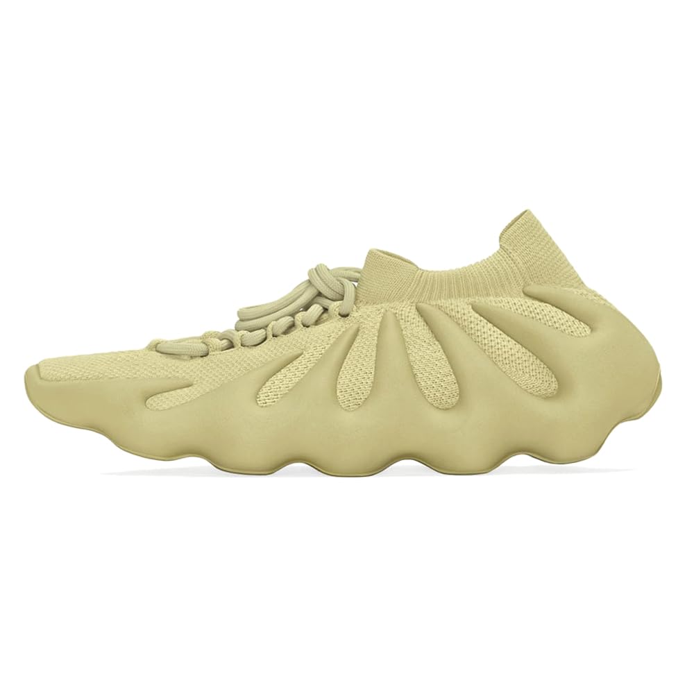 Adidas Men's Yeezy 450 Lace-Up Sneakers - Green Casual Running Shoes for Gym, Workout & Streetwear Fashion