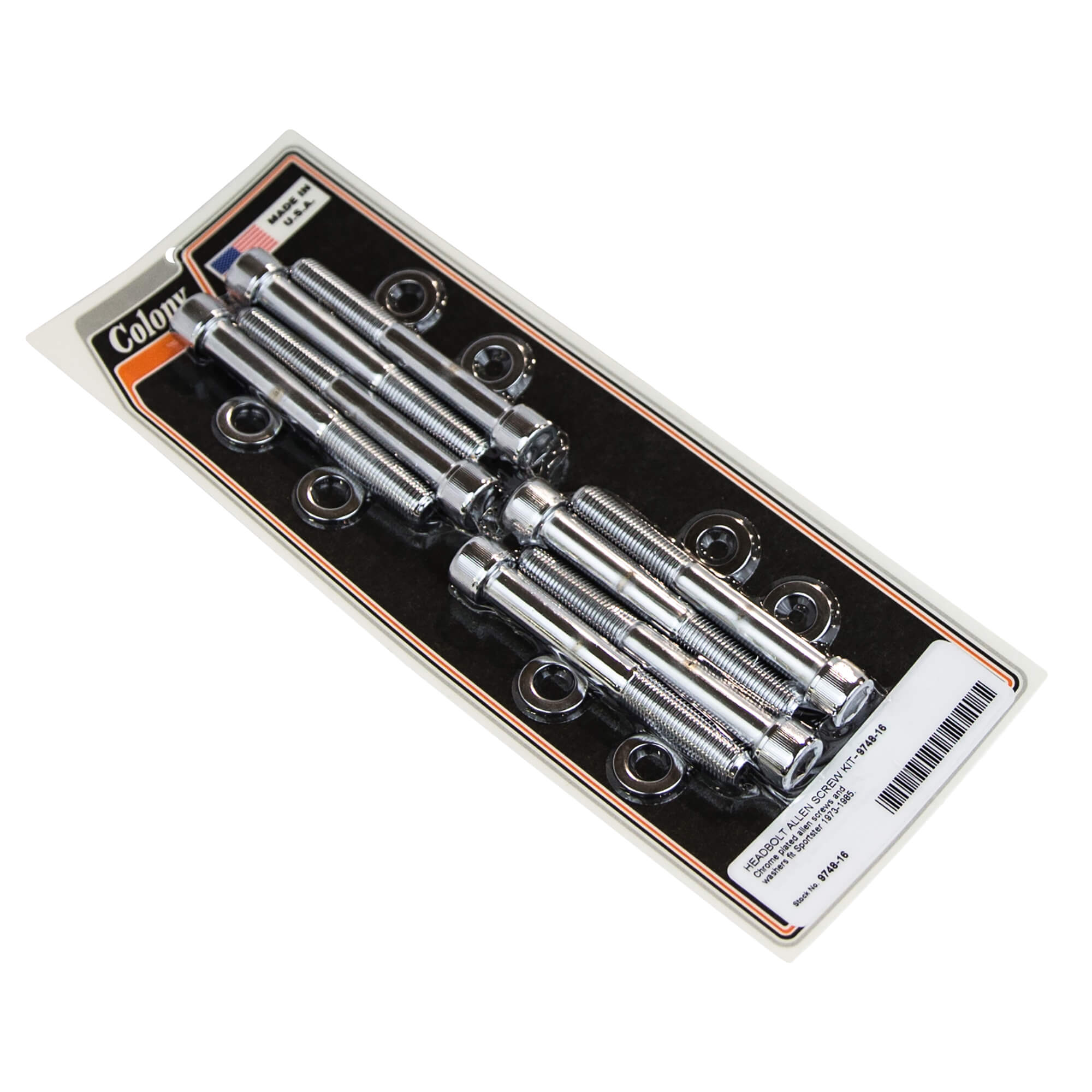 16-Piece Allen Head Bolt Screw Kit for 1973-1985 Harley Davidson Sportster - Chrome Plated - Engine & Chassis Maintenance & Repair