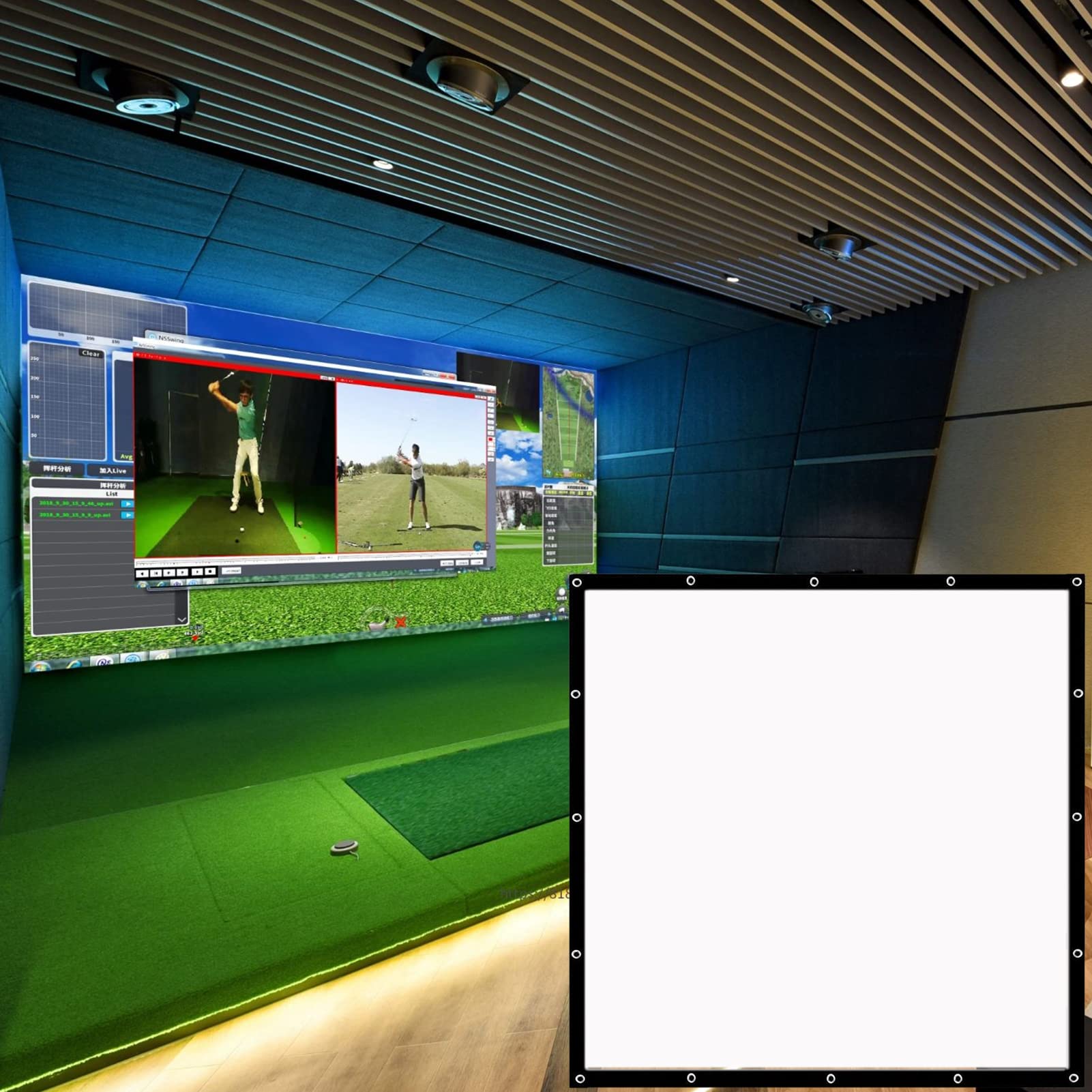 Premium Indoor Golf Simulator Impact Screen - High-Quality Projection Screen for Golf Training & Practice | Perfect for Home Golf Simulators, Driving Ranges & Backyard Golf Setups