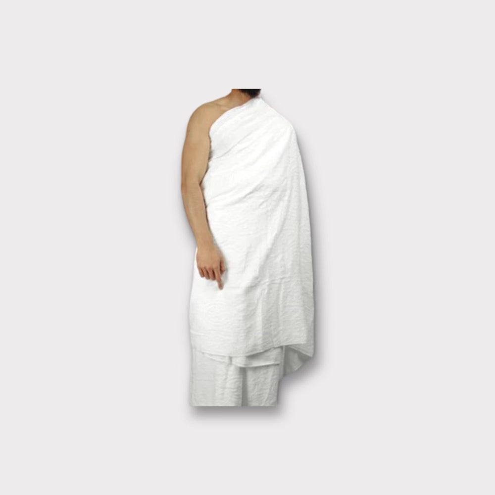 Premium Ihraam for Hajj & Umrah - 100% Cotton White Prayer Garment for Muslim Pilgrims - Perfect for Sacred Rituals and Spiritual Journeys