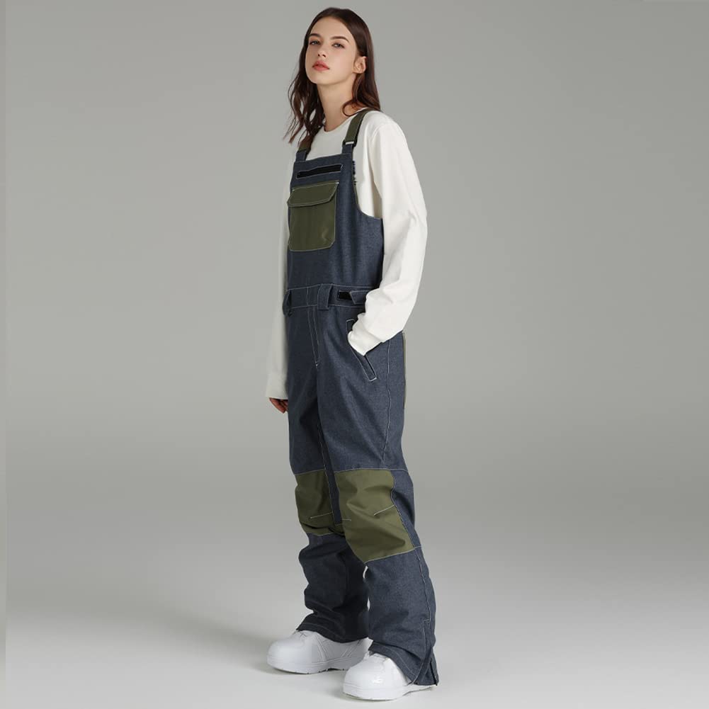 SEARIPE Women's & Men's Adjustable Insulated Snow Bib Overalls - Waterproof, Windproof & Wear-Resistant Ski Pants for Hiking, Climbing & Winter Sports