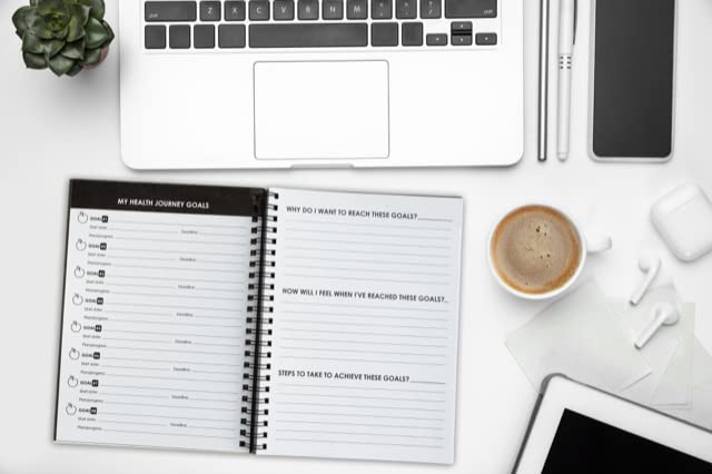 Best Food Journal for Weight Loss & Nutrition Tracking - 8x6 Inch Macro Tracker & Food Diary | Perfect for Meal Planning, Fitness Goals & Healthy Lifestyle