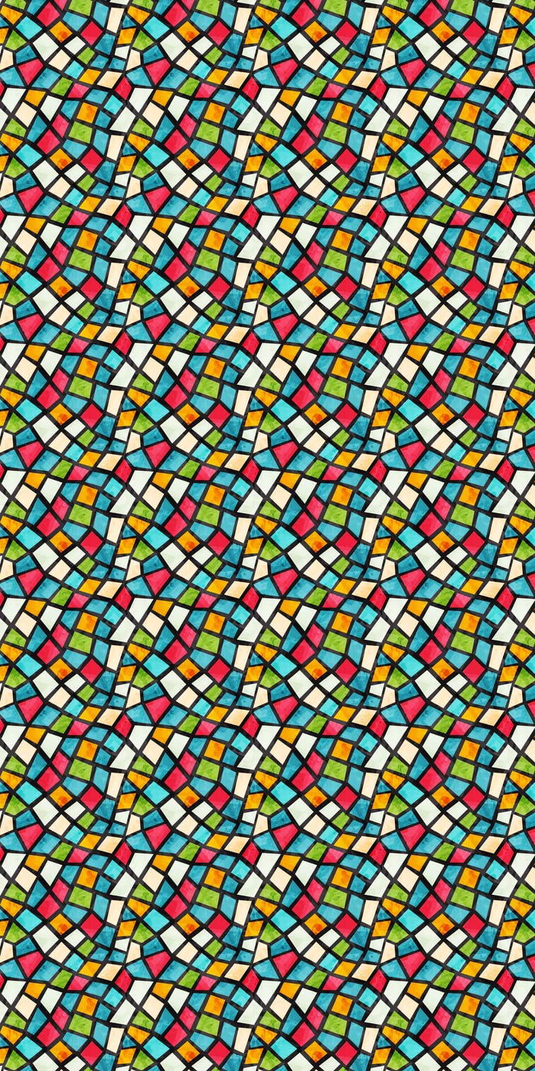 Windowpix 42 x 84 Inch Multi-Colored Grunge Stained Glass Window Film - Static Cling, UV Protection, Energy Saving, Reusable Decorative Window Covering for Home, Office & Privacy