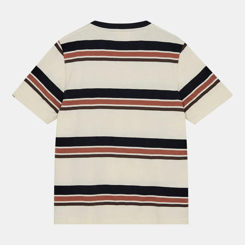 Akkikki Mix Stripe T-Shirt for Women - Soft Cotton Casual Tee (Tofu Color) | Perfect for Everyday Wear, Weekend Outfits & Layering