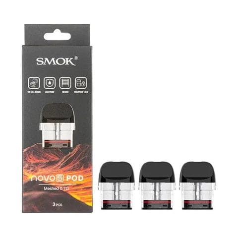 SMOK NOVO 5 Replacement Pods - 2 Pack Empty Refillable Vape Pod Cartridges for SMOK NOVO 5 Kit - Compatible with All E-Liquids - Perfect for Travel & On-the-Go Vaping