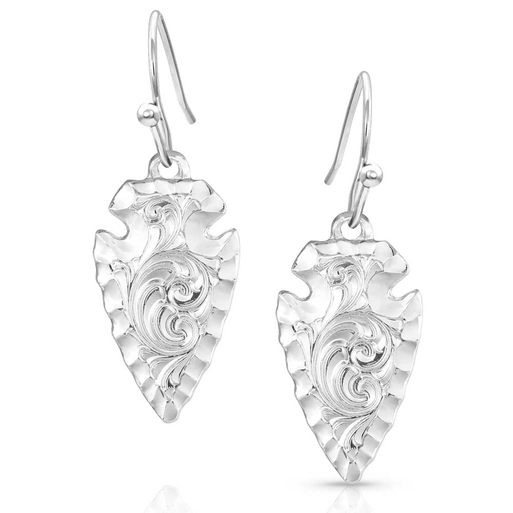 Handmade Chiseled Arrowhead Earrings for Women - Sterling Silver Tribal Jewelry - Perfect for Boho, Festival, and Everyday Wear