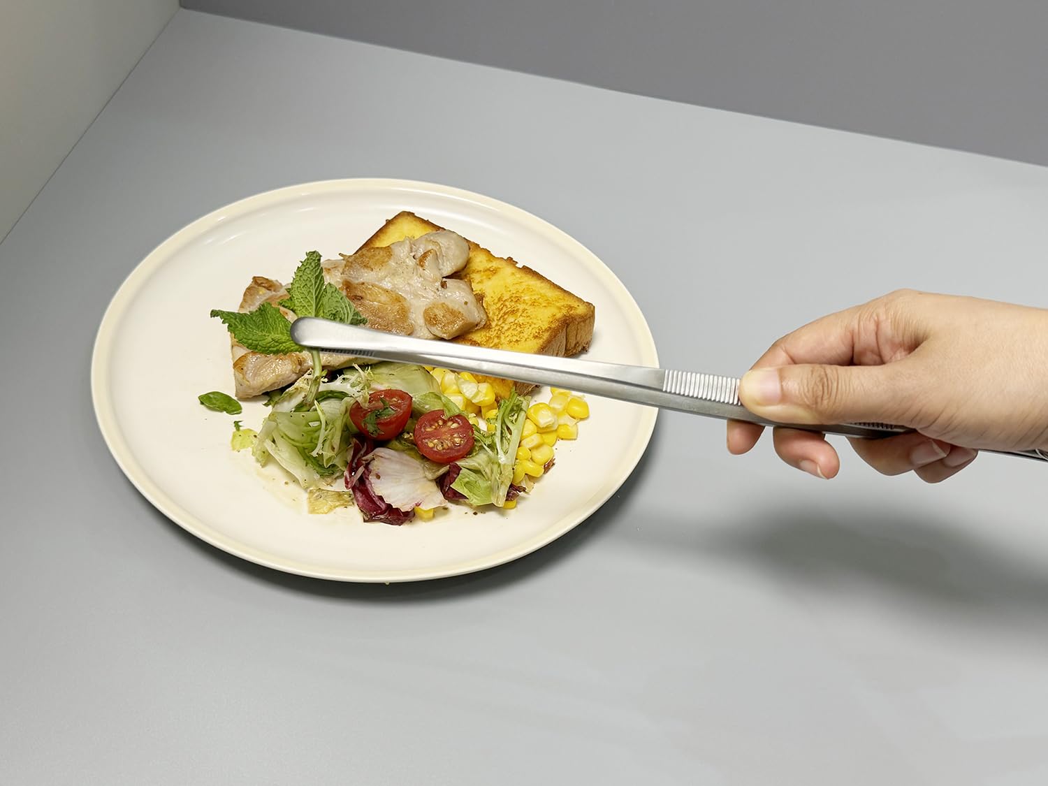 JETKONG 2pc Long Stainless Steel Kitchen Tweezers for Cooking & Serving