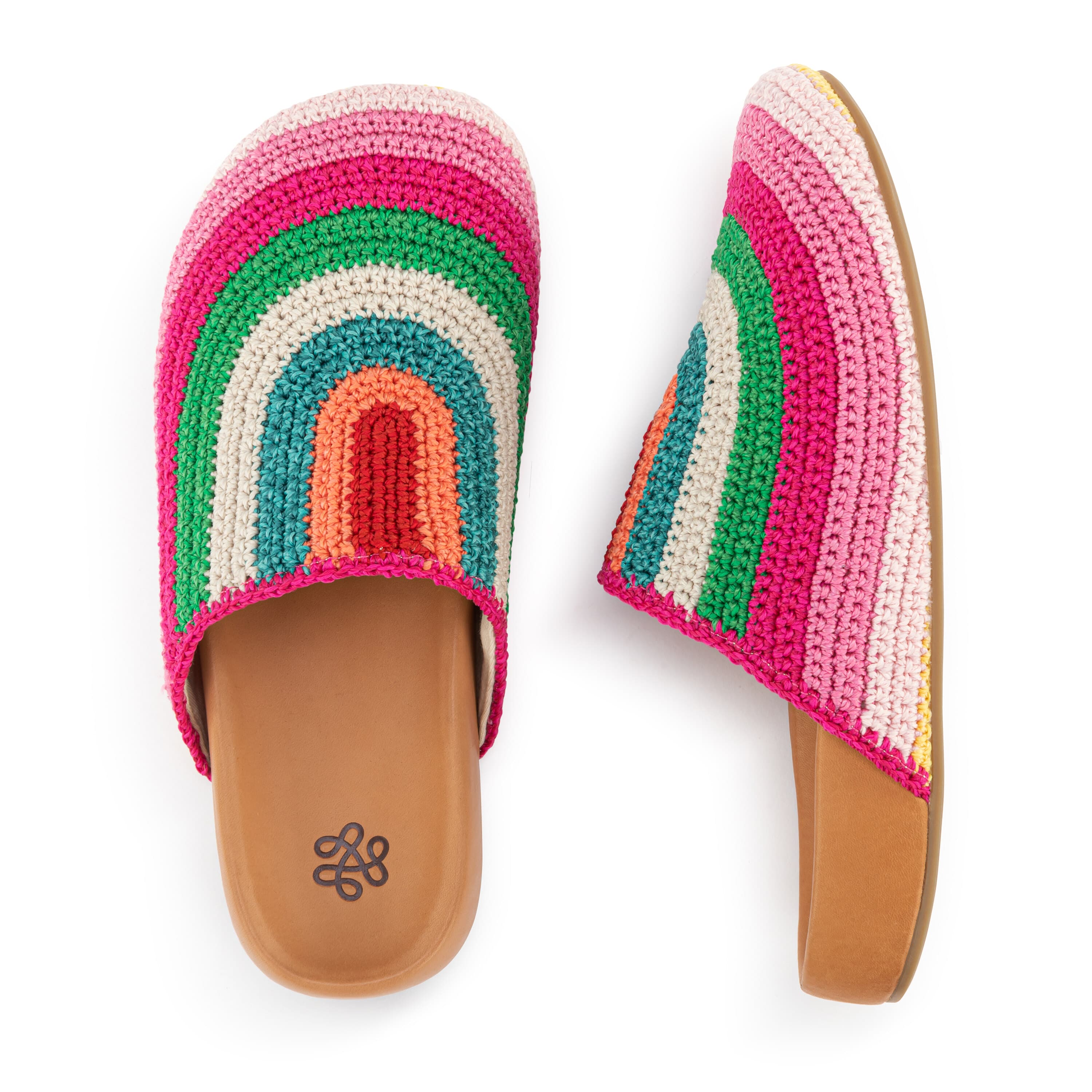 Bolinas Clog Hand Crochet Beach Stripe Sandals - Comfortable Summer Shoes for Women, Perfect for Beach, Pool, and Casual Outings