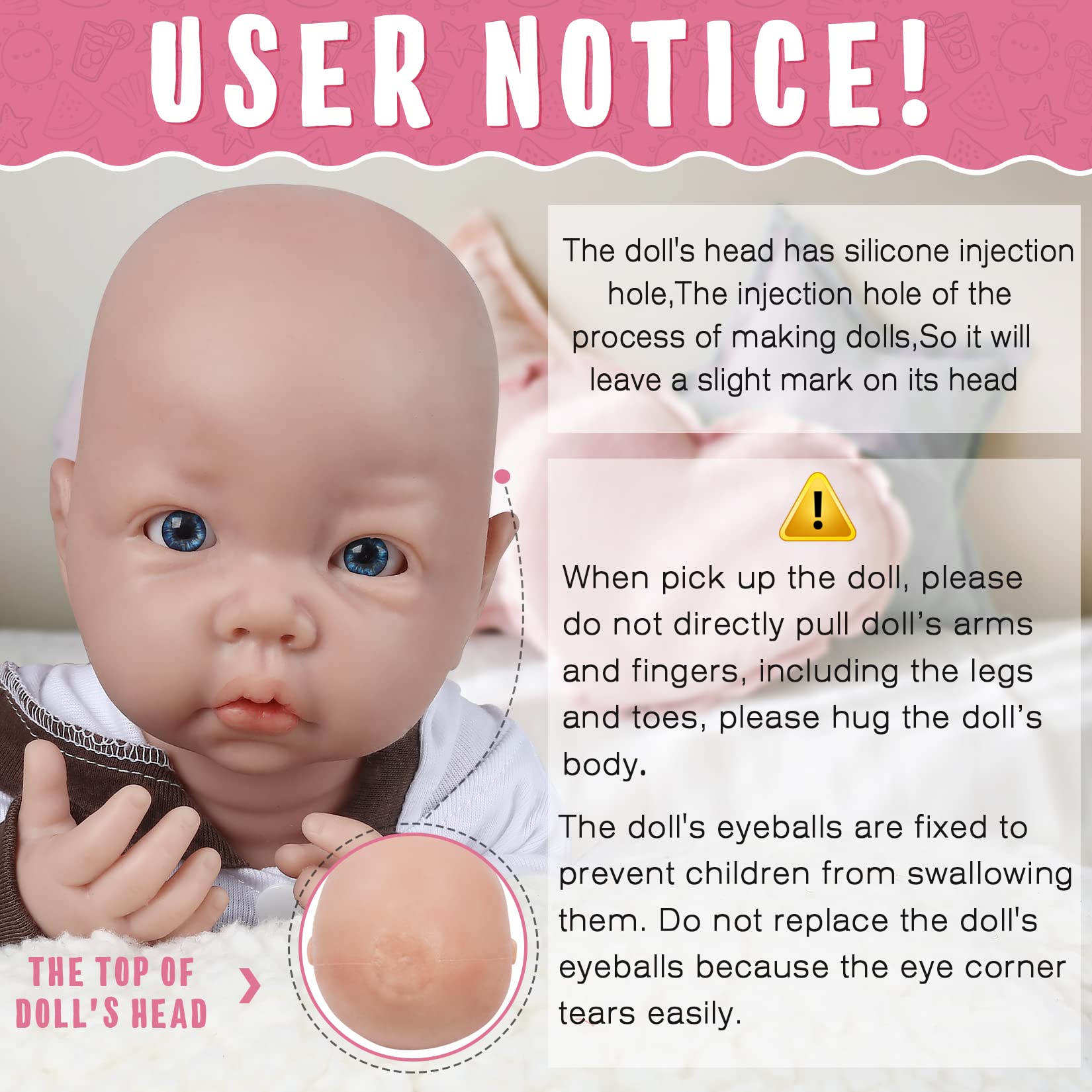 Vollence 17 Inch Realistic Reborn Baby Doll - Full Silicone Lifelike Girl Doll with Open Eyes | Perfect for Collectors, Photography Props, Nursery Decor & Gift Giving