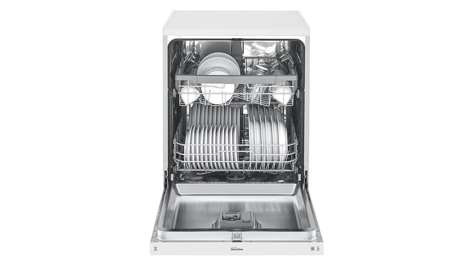 LG 14 Place Settings QuadWash Dishwasher in White Finish XD5B14WH - Perfect for Large Families & Entertaining Guests