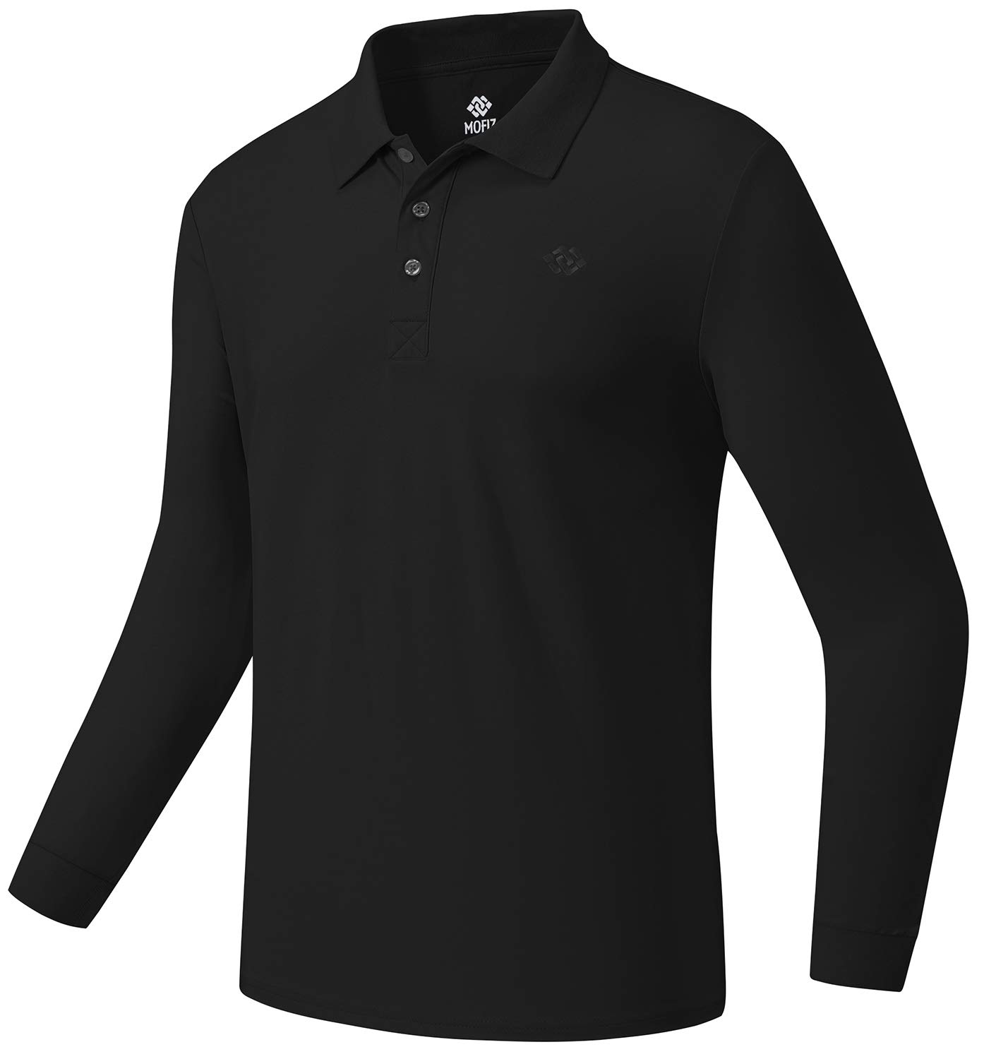 MoFiz Men's Long Sleeve Polo Shirts - Breathable Golf & Sports Shirt for Men, Comfortable Classic Jersey Fit - Perfect for Golf, Tennis, Casual Wear & Office Attire