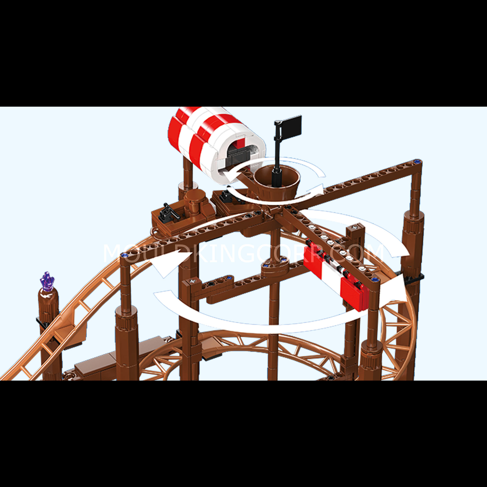 Mould King 11013 Double Helix Roller Coaster Building Blocks Set - 2,174 Pieces STEM Toy for Kids & Adults | Creative Construction Kit for Birthday Gifts, Home Decoration & Educational Play