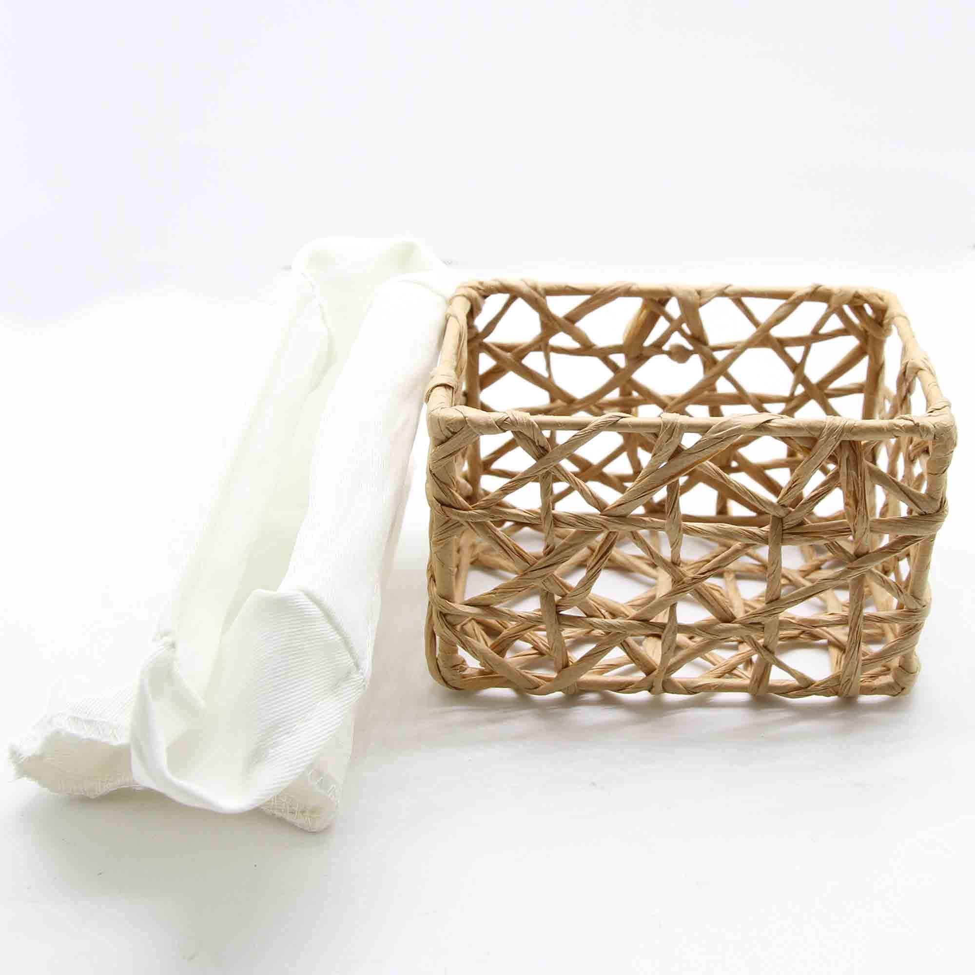 Eco-Friendly Paper Rope Storage Baskets Set of 4 - Handwoven Organizer Bins for Home, Office, Nursery & Closet Organization | Perfect for Laundry, Toys, Blankets & Decor