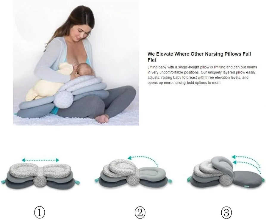 Butterfly Comfort Nursing Pillow for Breastfeeding - Ergonomic Support for New Moms & Babies - Perfect for Feeding, Lounging & Tummy Time