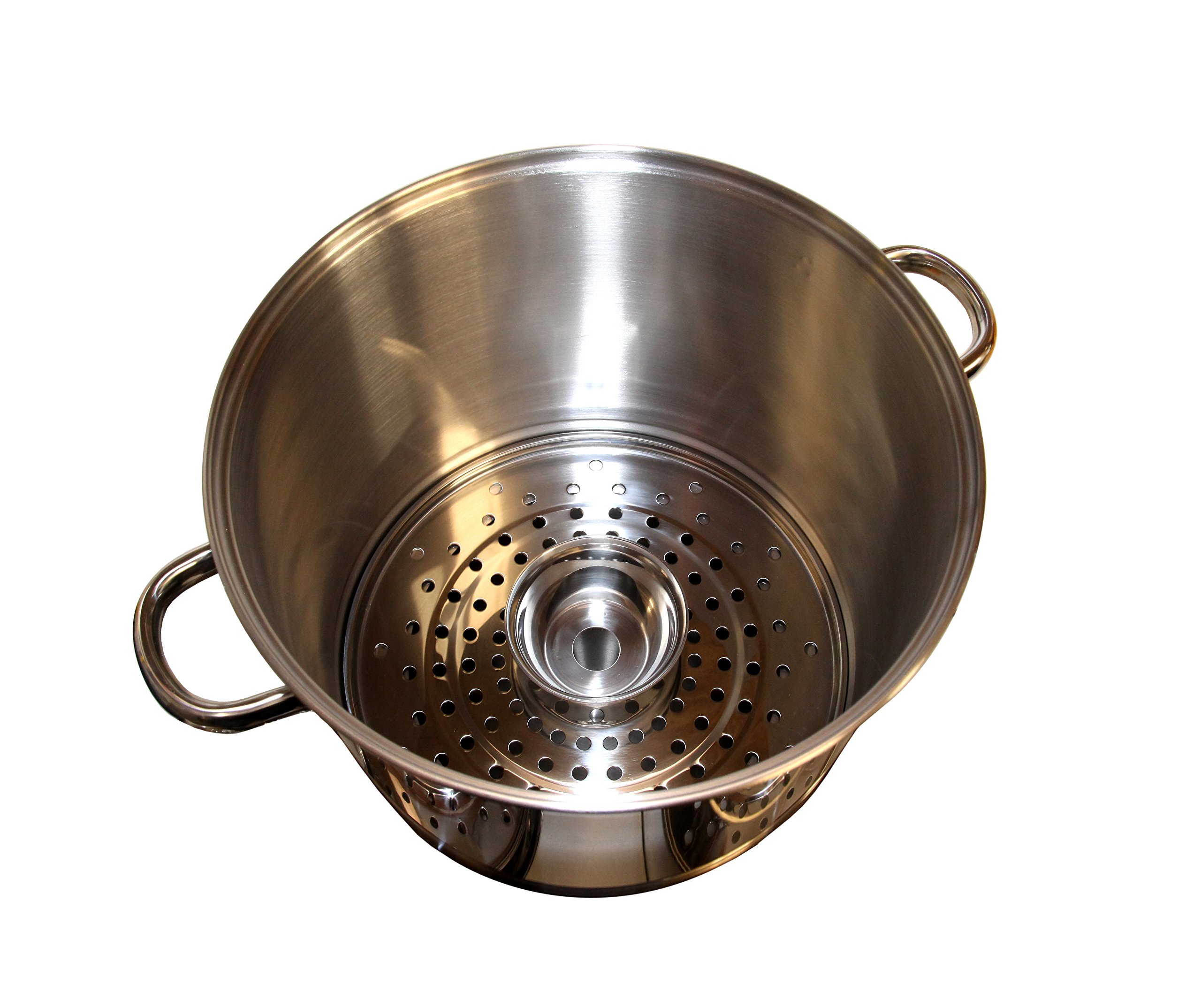 Premium 5-Tier 20 Qt 18/10 Stainless Steel Steamer Pot - Perfect for Cooking Manti, Dumplings & Vegetables | Multi-Level Food Warmer & Steamer for Home Kitchens & Restaurants
