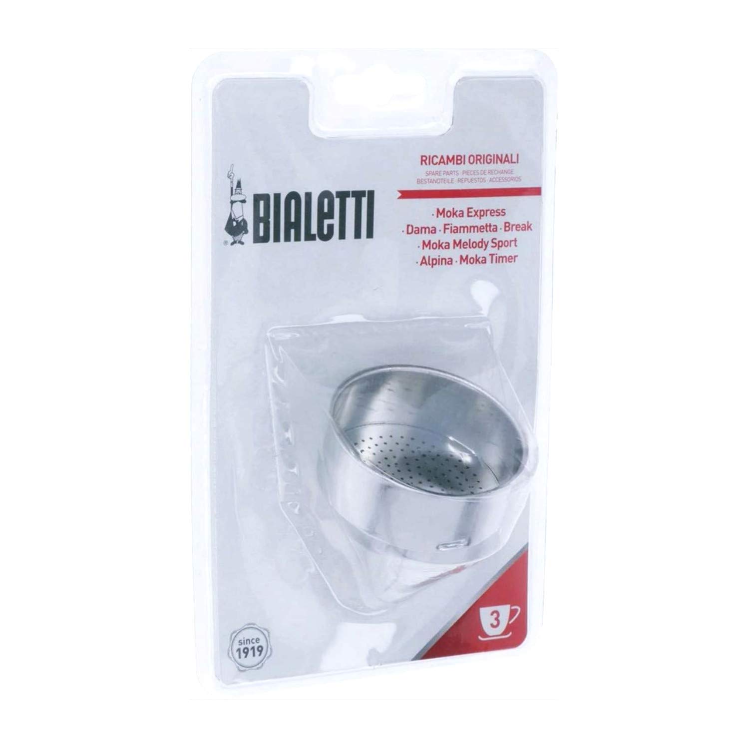 Bialetti 06610 Moka Express 3-Cup Replacement Funnel - Compatible with Stovetop Espresso Makers - Perfect for Home Coffee Brewing & Italian Coffee Making