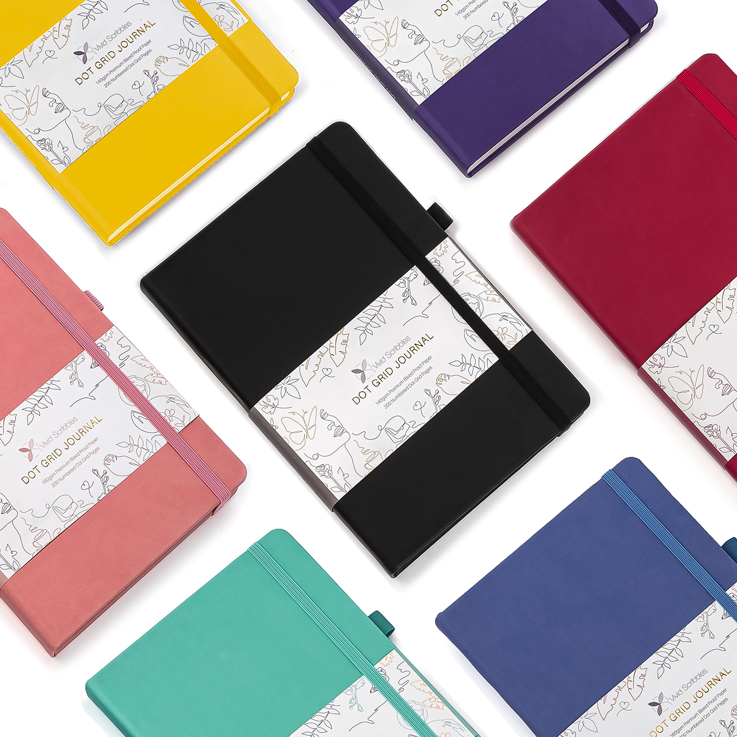 Premium A5 Bullet Dotted Journal - 140 GSM Dot Grid Notebook with 200 Numbered Pages & Lay-Flat Binding for Bullet Journaling, Creative Planning, Goal Tracking & Organization | Perfect for Students, Professionals & Personal Productivity