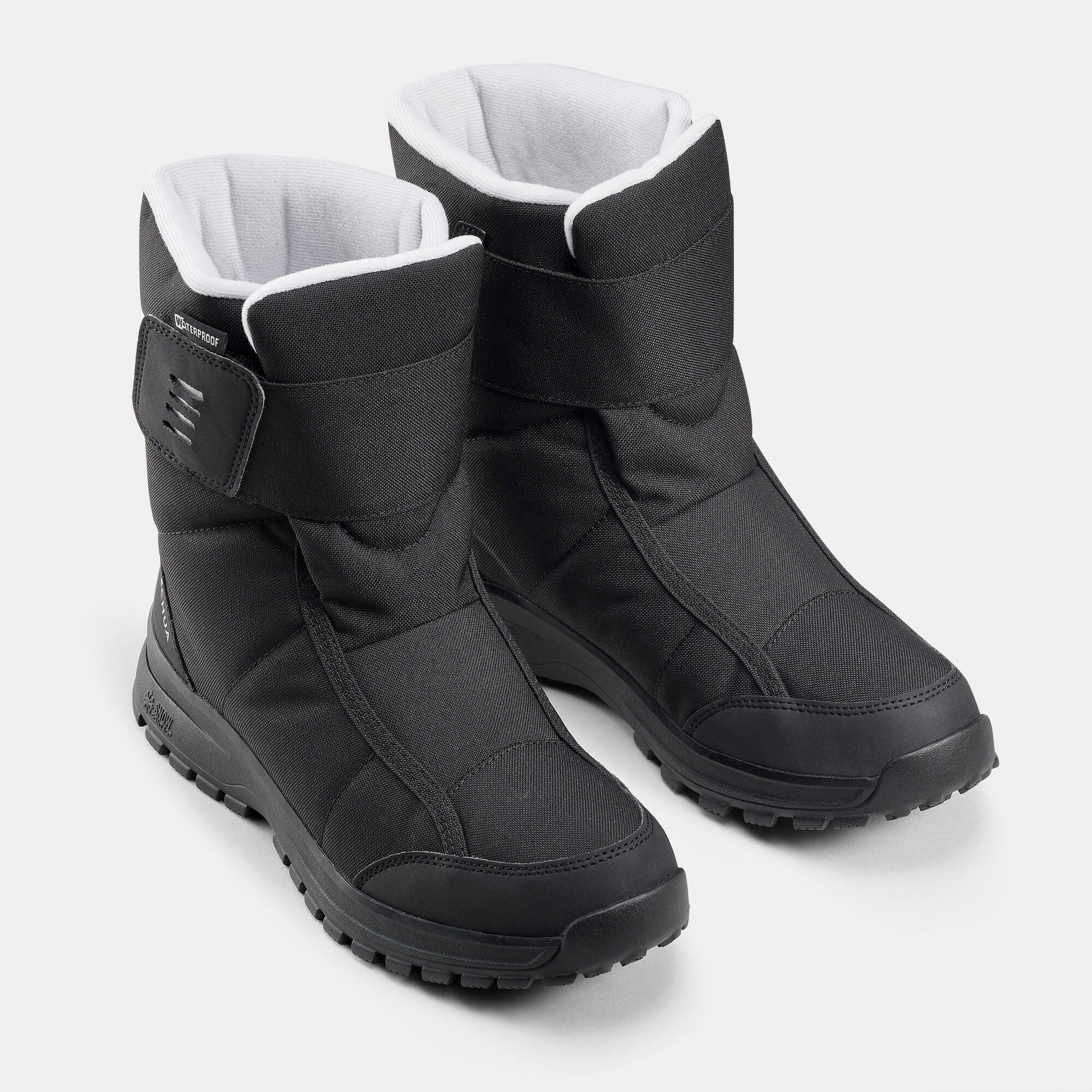Quechua Women's SH100 X Warm Waterproof Mid Snow Boots - Winter Hiking, Snowshoeing & Cold Weather Outdoor Activities