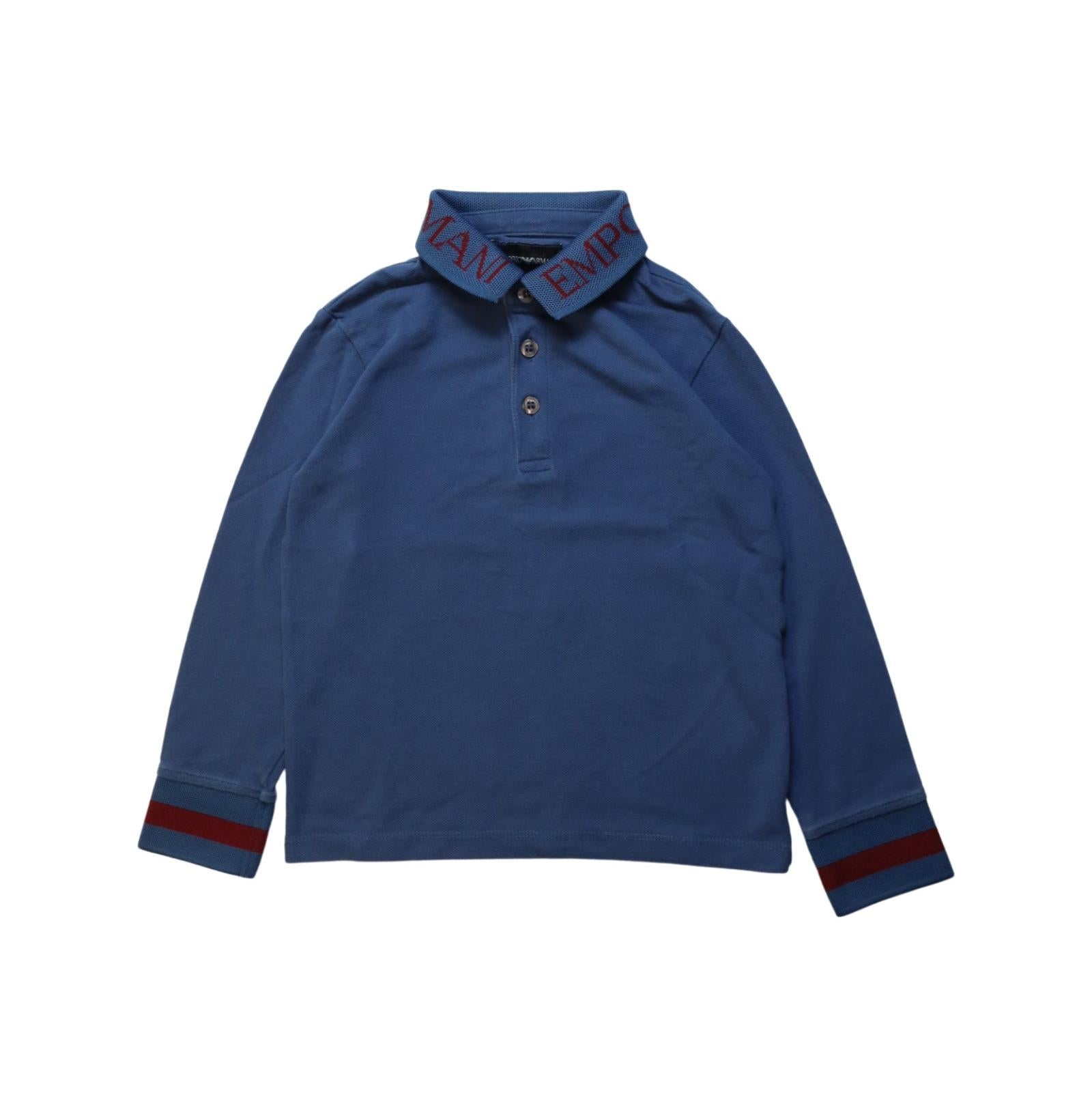Armani Long Sleeve Polo Shirt for Boys Size 6T - Premium Cotton Comfort Fit - Perfect for School, Parties & Special Occasions