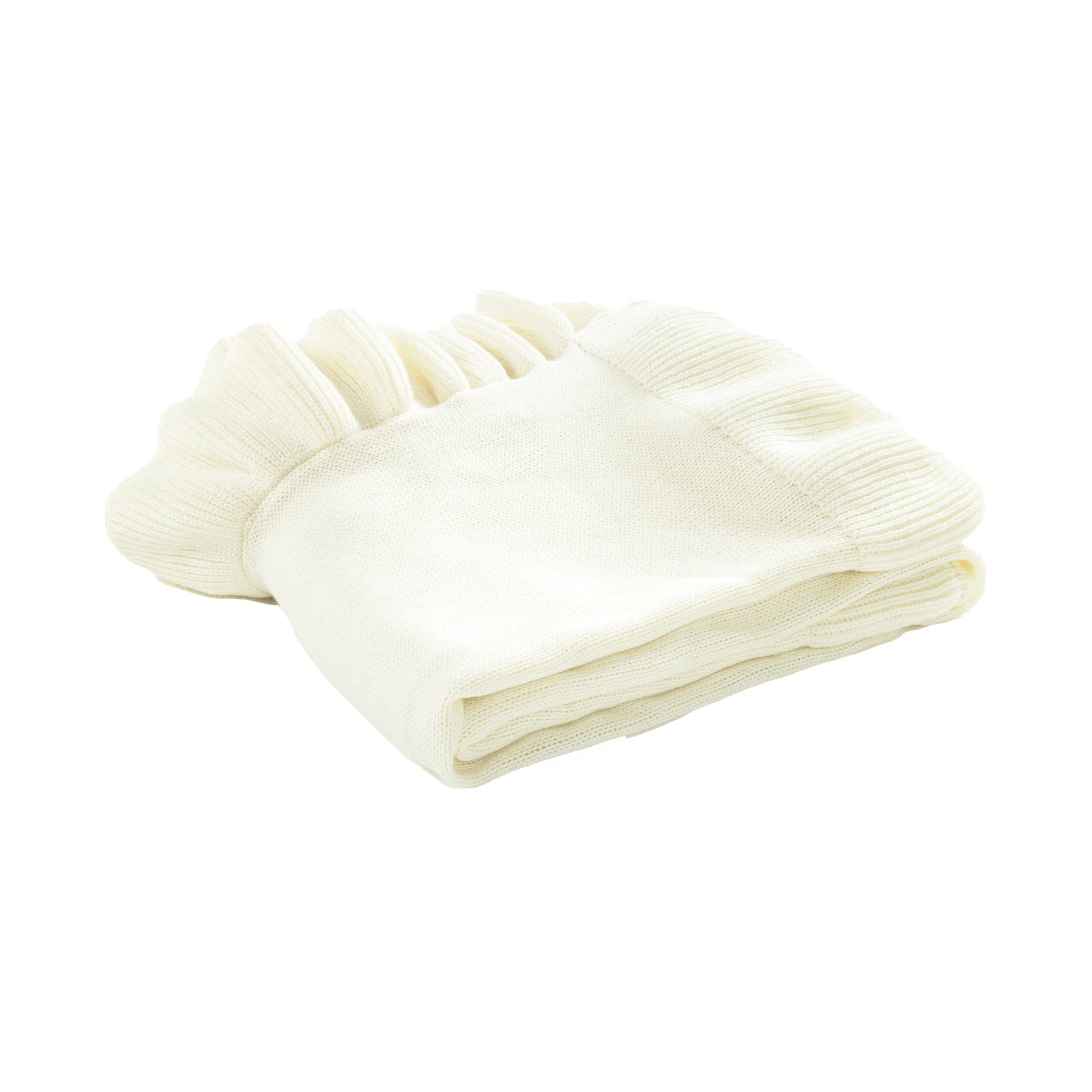Reyna Soft Knitted Ruffle Throw Blanket - Cozy & Lightweight Knit Bedspread for Couch, Sofa, Bed - Perfect for Living Room, Bedroom & Home Decor