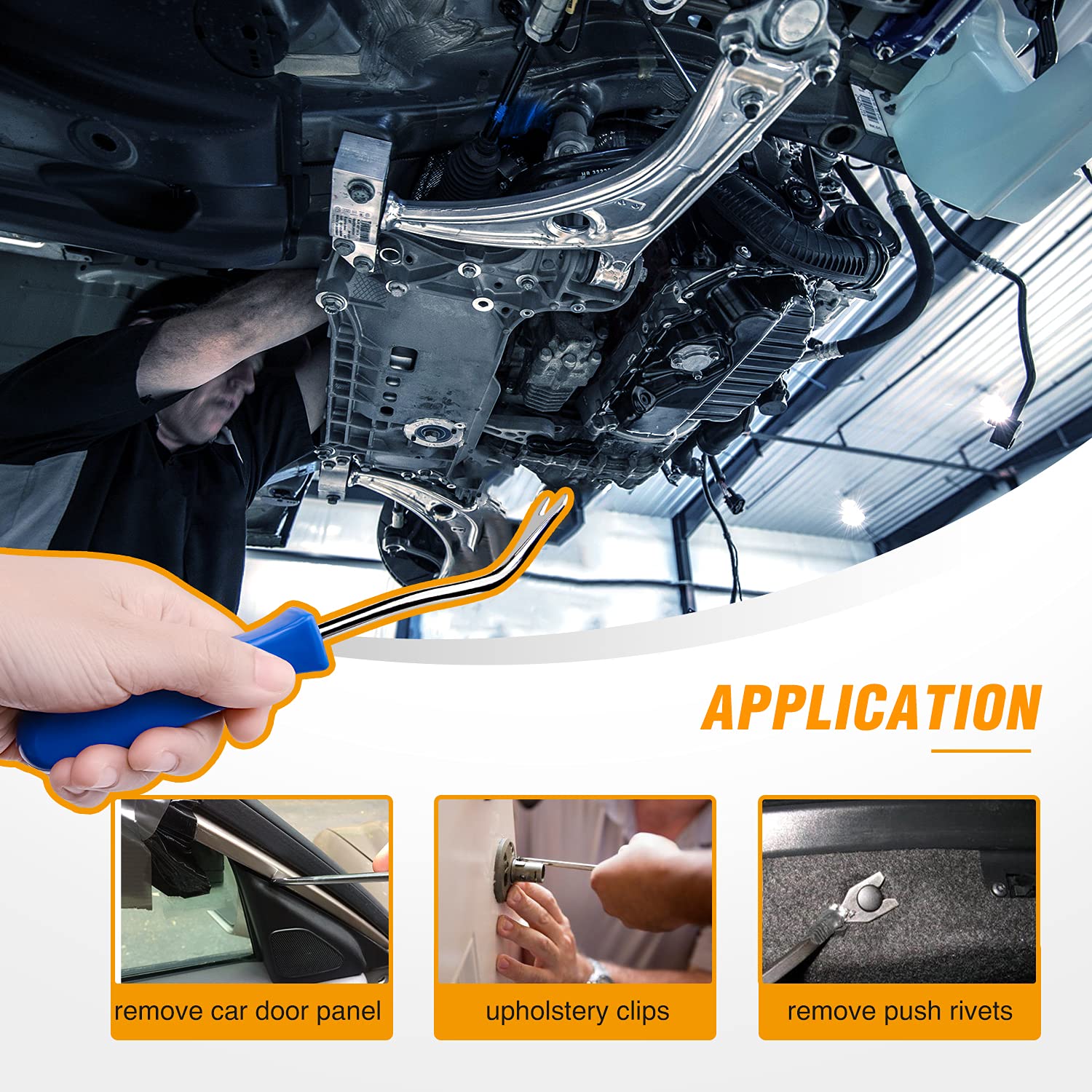 GOOACC 150-Piece Universal Push-Type Bumper Fastener Kit with Removal Tool - Auto Fender Rivet Clips for Car Bumper Repair & Replacement - Perfect for DIY Auto Body Maintenance & Professional Garage Use