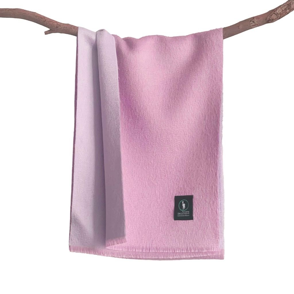 DALCIELO Soft Baby Alpaca Wool Scarf - Warm Winter Accessory for Women & Men, Luxurious Pink Alpaca Scarf for Cold Weather, Perfect Gift for Christmas & Outdoor Activities