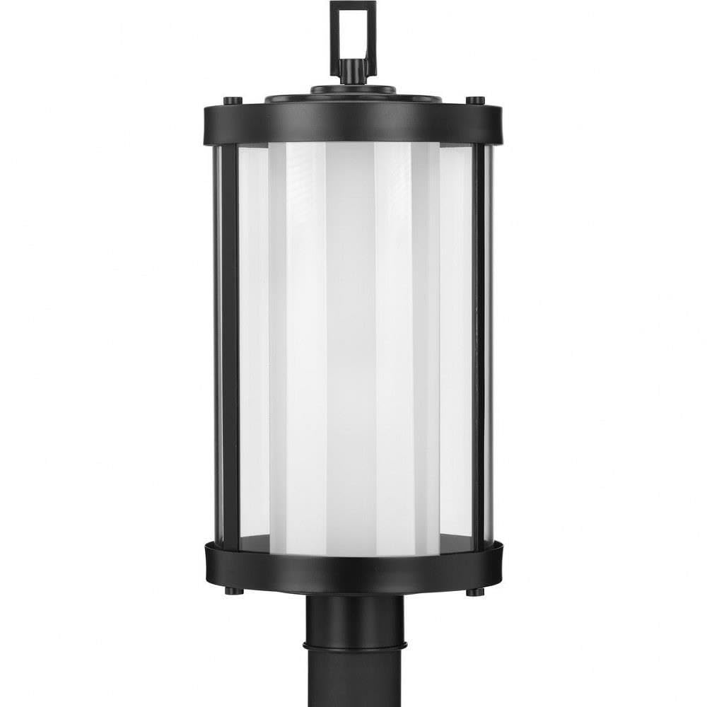Progress Lighting Irondale Collection 1-Light Clear Glass Craftsman Outdoor Post Lantern Light Matte Black - Durable Weatherproof Exterior Light for Porch, Garden, Pathway & Entryway Lighting