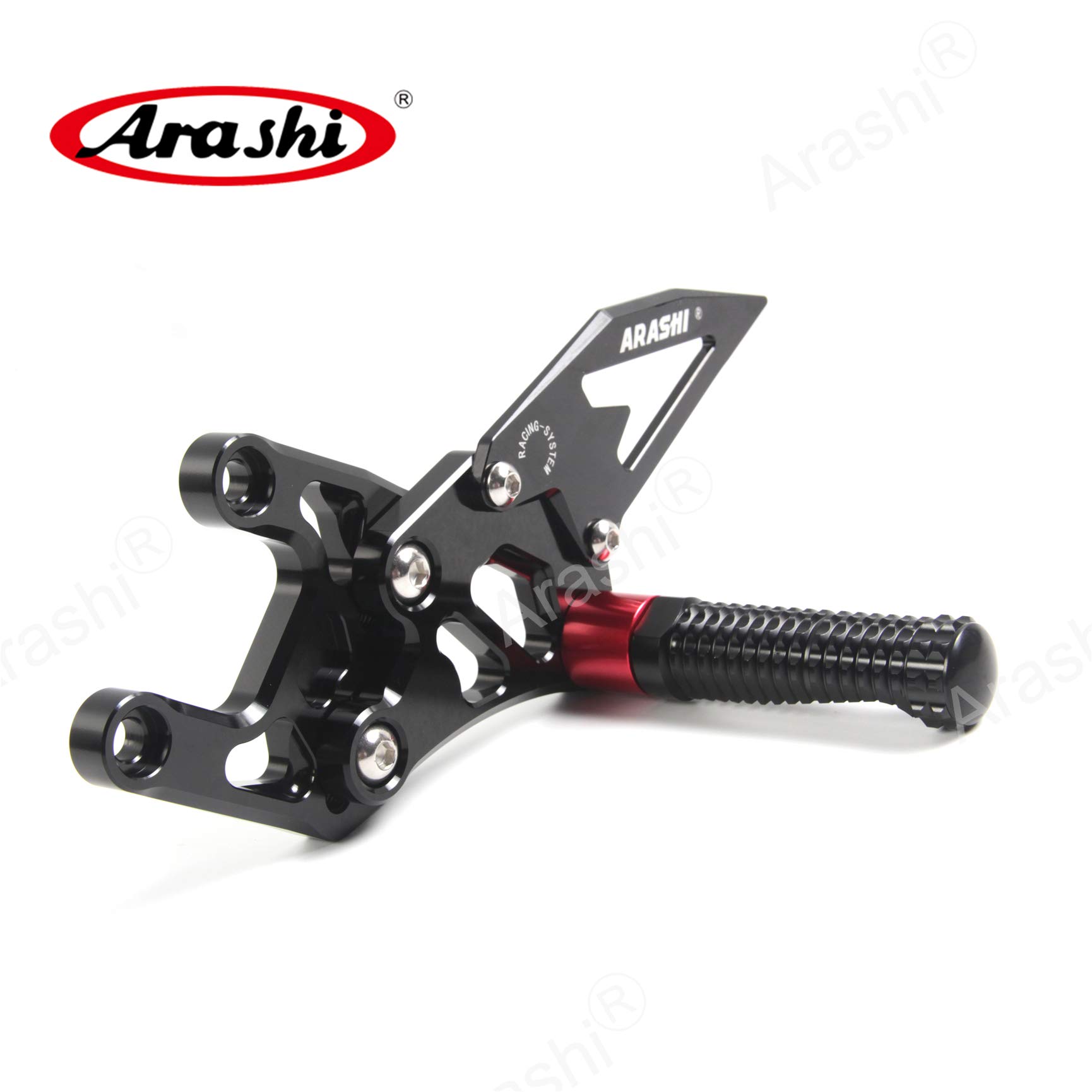 Arashi V2.0 Adjustable Rear Sets Foot Pegs for Honda CBR1000RR 2008-2011 | Motorcycle Racing Footrests | Black CNC Aluminum Rear Set | CBR1000RR 1000RR 2009 2010 | Track & Street Performance Upgrade