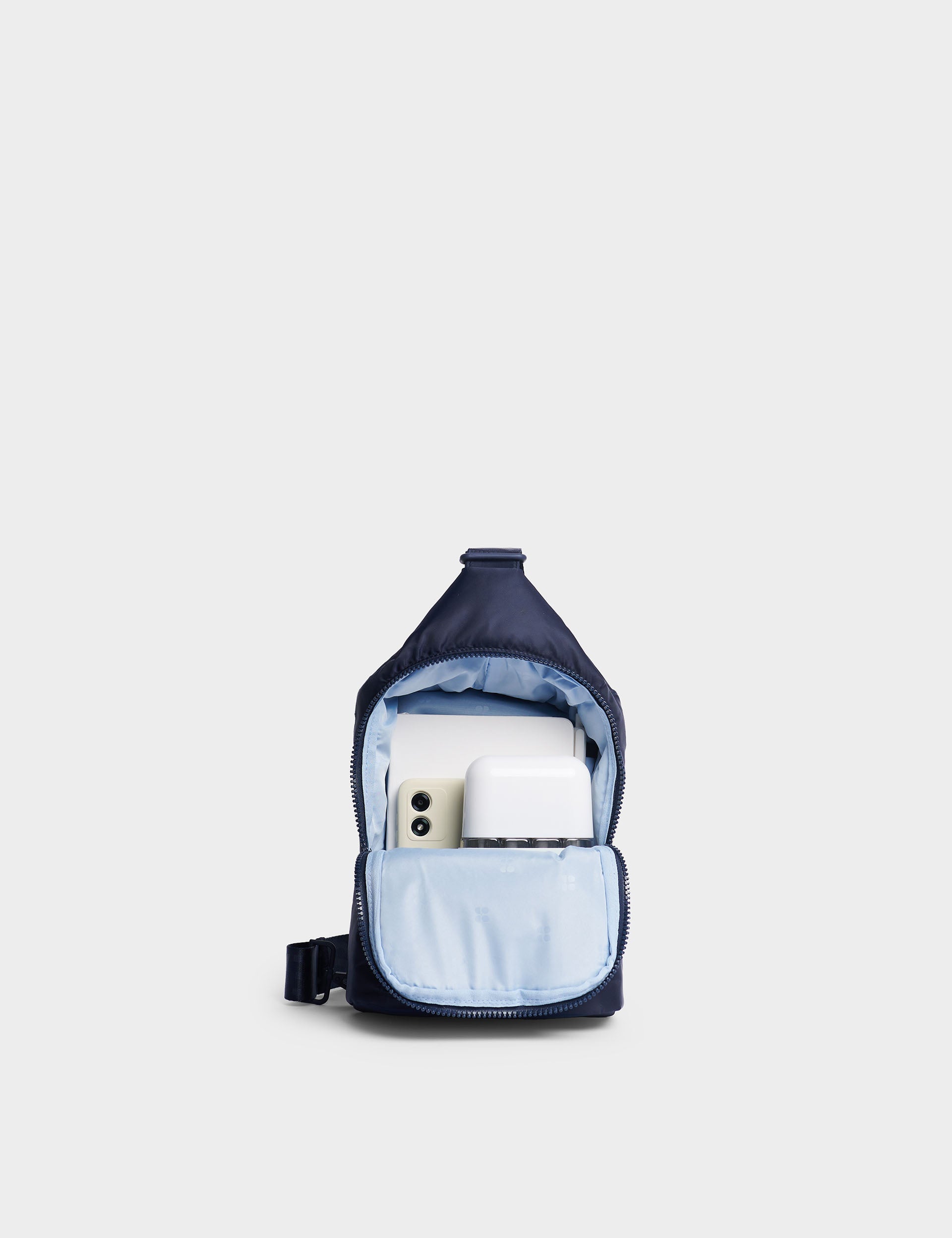 Motion Sling Bag - Navy Blue Crossbody Bag for Men & Women | Water-Resistant Travel & Gym Shoulder Bag for Hiking, Cycling & Everyday Use