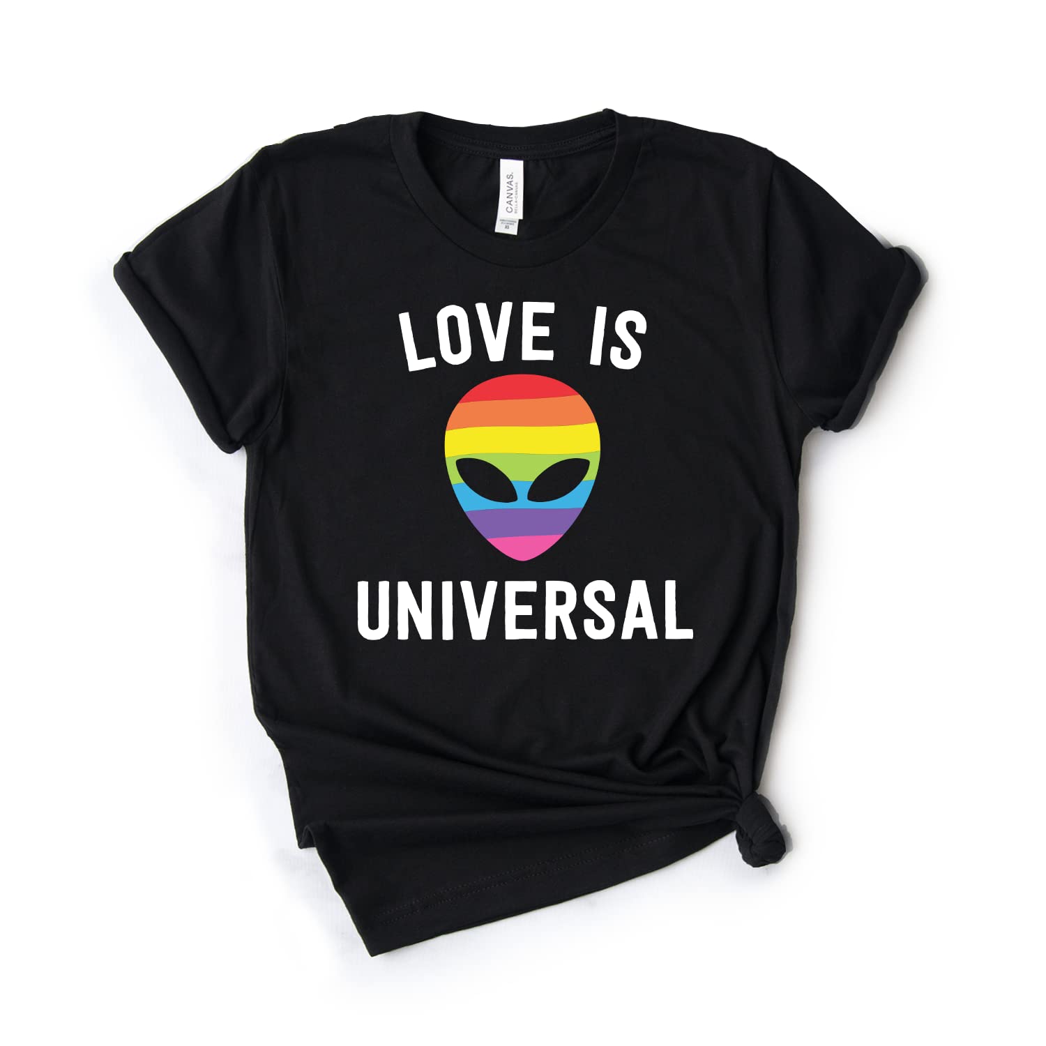 Love Is Universal T-Shirt - LGBT Pride Shirt with Heart Design - Unisex Softstyle Tee for Lesbian, Gay & Equality Support - Perfect for Pride Parades, LGBTQ Events & Everyday Wear