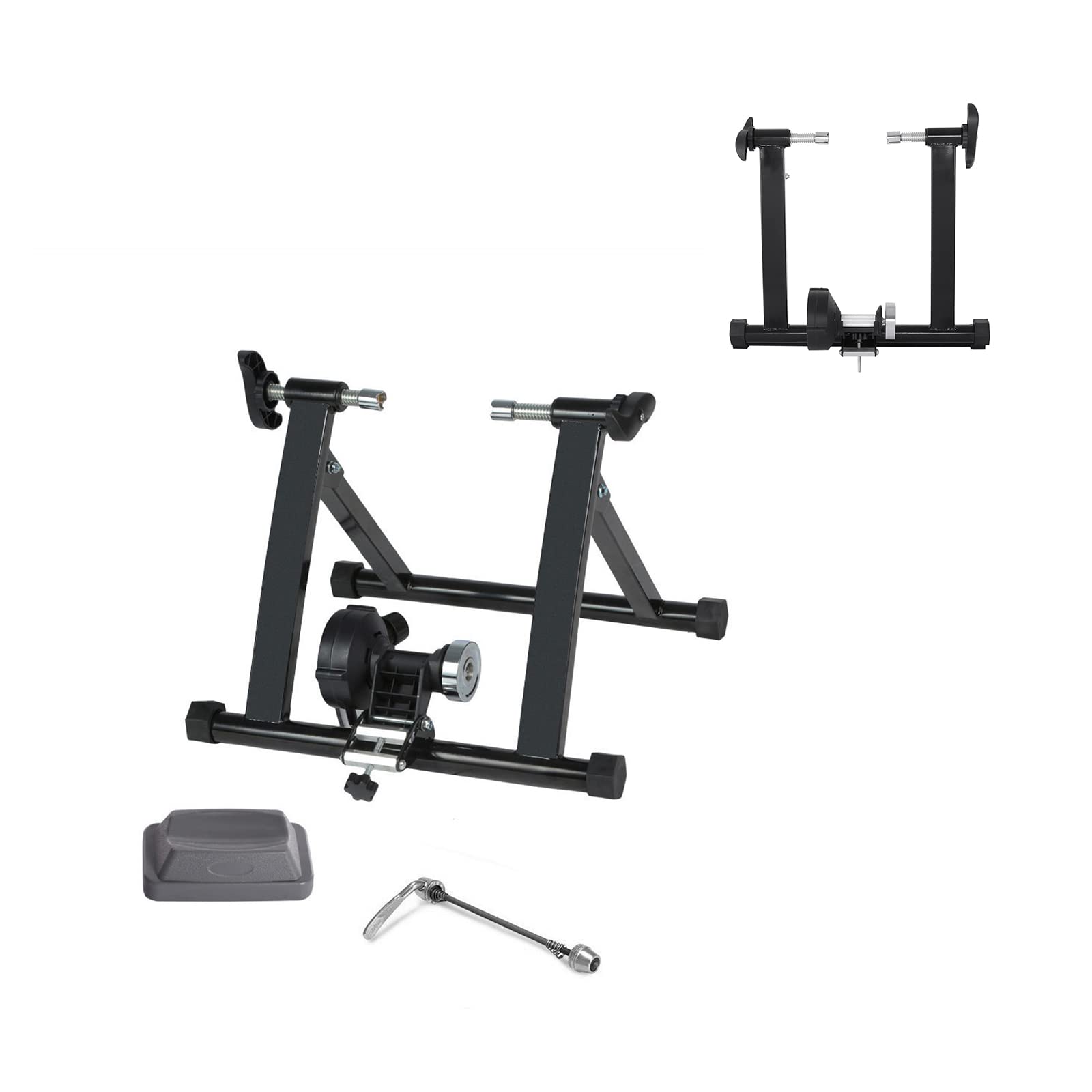 Indoor Bike Trainer Stand - Convert Road & Mountain Bikes to Stationary Exercise Bike for 24-29 Inch Wheels (700c Compatible) - Perfect for Home Workouts, Indoor Cycling & Winter Training