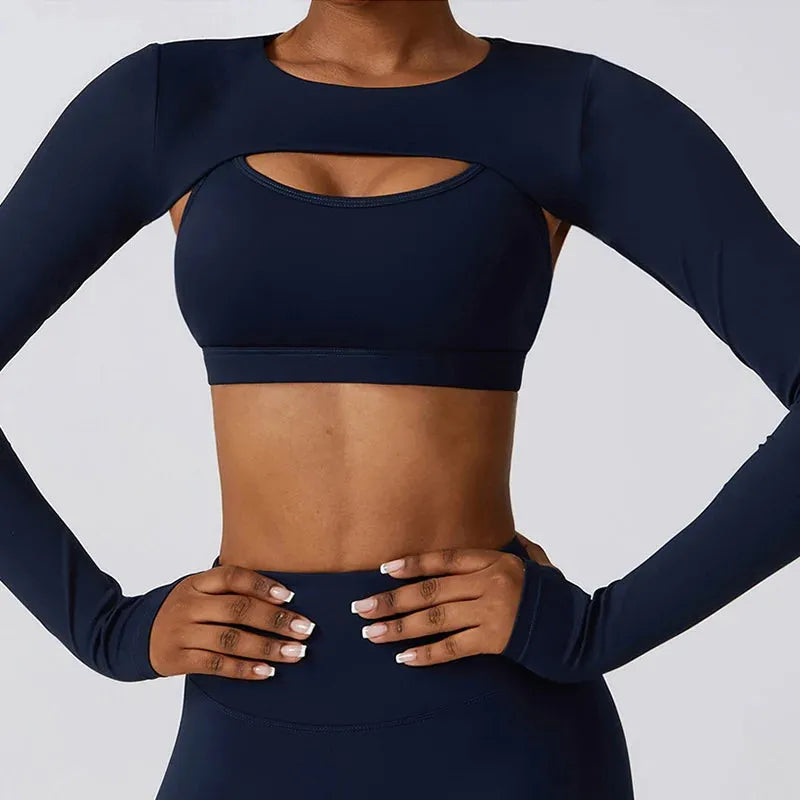 Women's Running Shirt & Yoga Tops - Long Sleeve Fitness Tight Workout Clothing for Gym, Sports & Yoga | Sexy Activewear for Women | Perfect for Cardio, Pilates & Outdoor Training