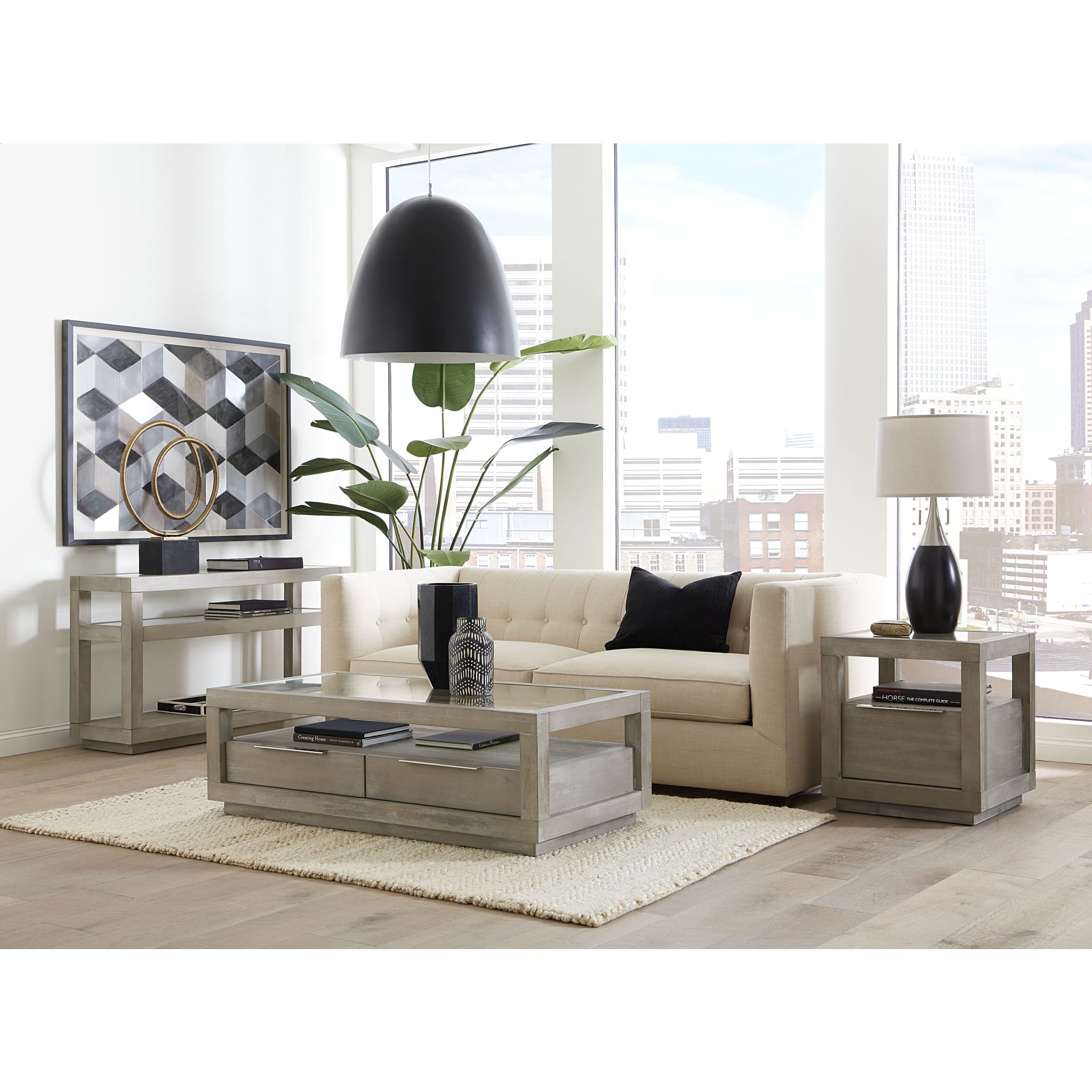 Mineral Finish Oxford Console Table - Elegant Entryway & Hallway Decor for Home & Office