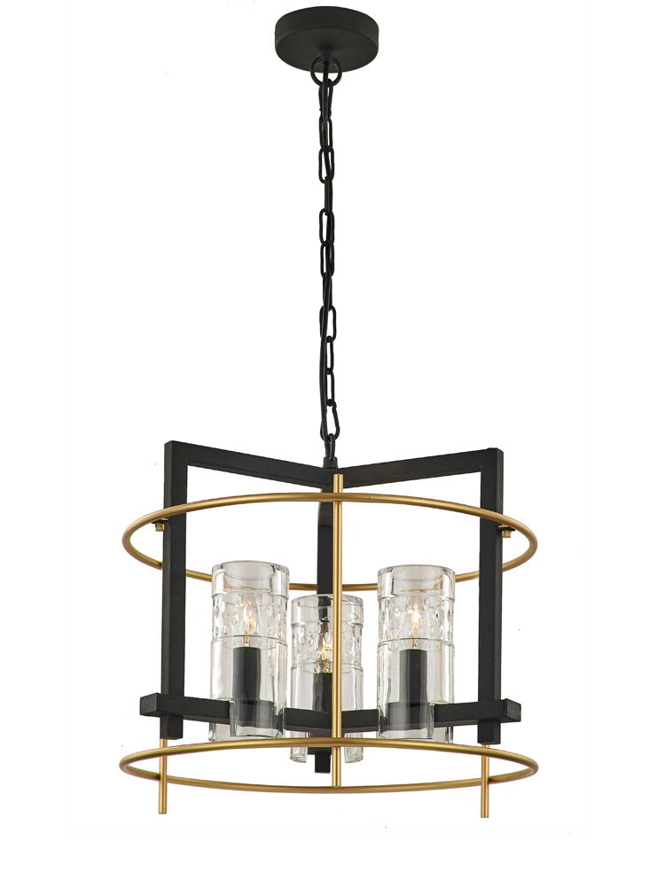 Bisto 3Lt Center Ceiling Light with Antique Iron Finish - Elegant Vintage Lighting for Dining Room, Bedroom, or Living Room