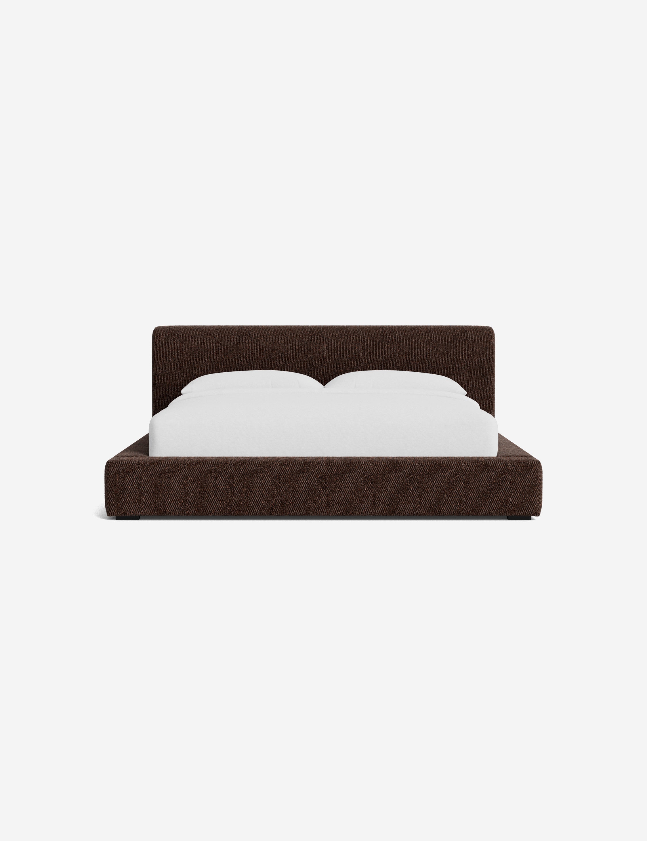 Clayton Platform Bed Frame - Queen Size, Modern Minimalist Wooden Bed with Sturdy Slat Support - Perfect for Bedroom, Guest Room, or Studio Apartment