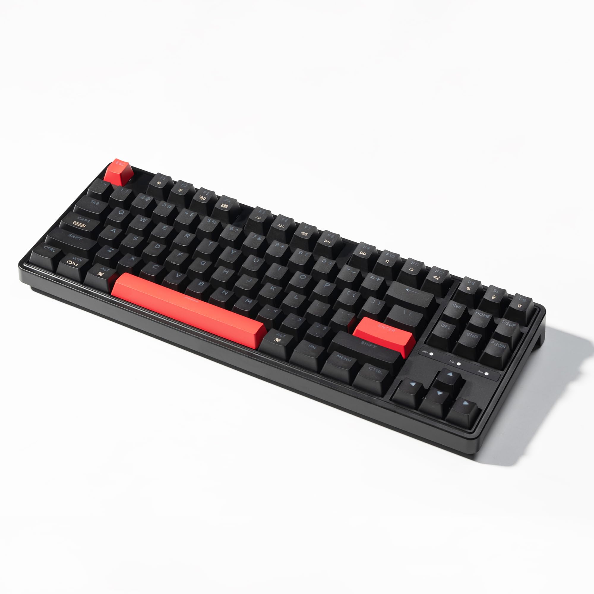 Keychron C3 Pro QMK/VIA Programmable 87-Key TKL Mechanical Gaming Keyboard - Gasket Mount, Red LED Backlight, Red Switches for Mac/Windows/Linux - Perfect for Esports, Coding & Office Work